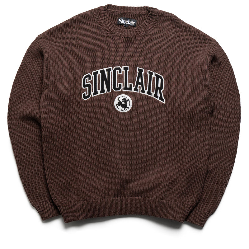 SINCLAIR TACKLE TWILL KNIT SWEATER CHOCOLATE