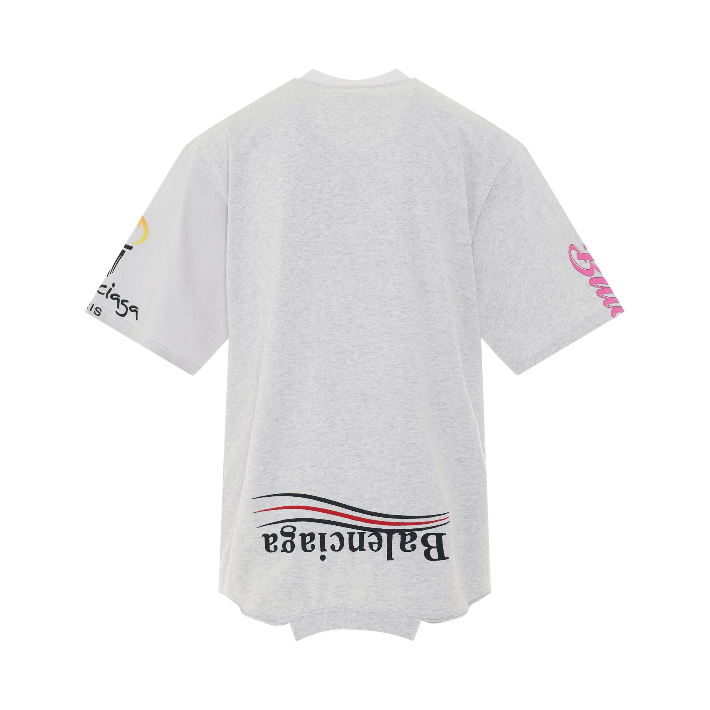 BALENCIAGA Upside Down Oversized T-Shirt In White