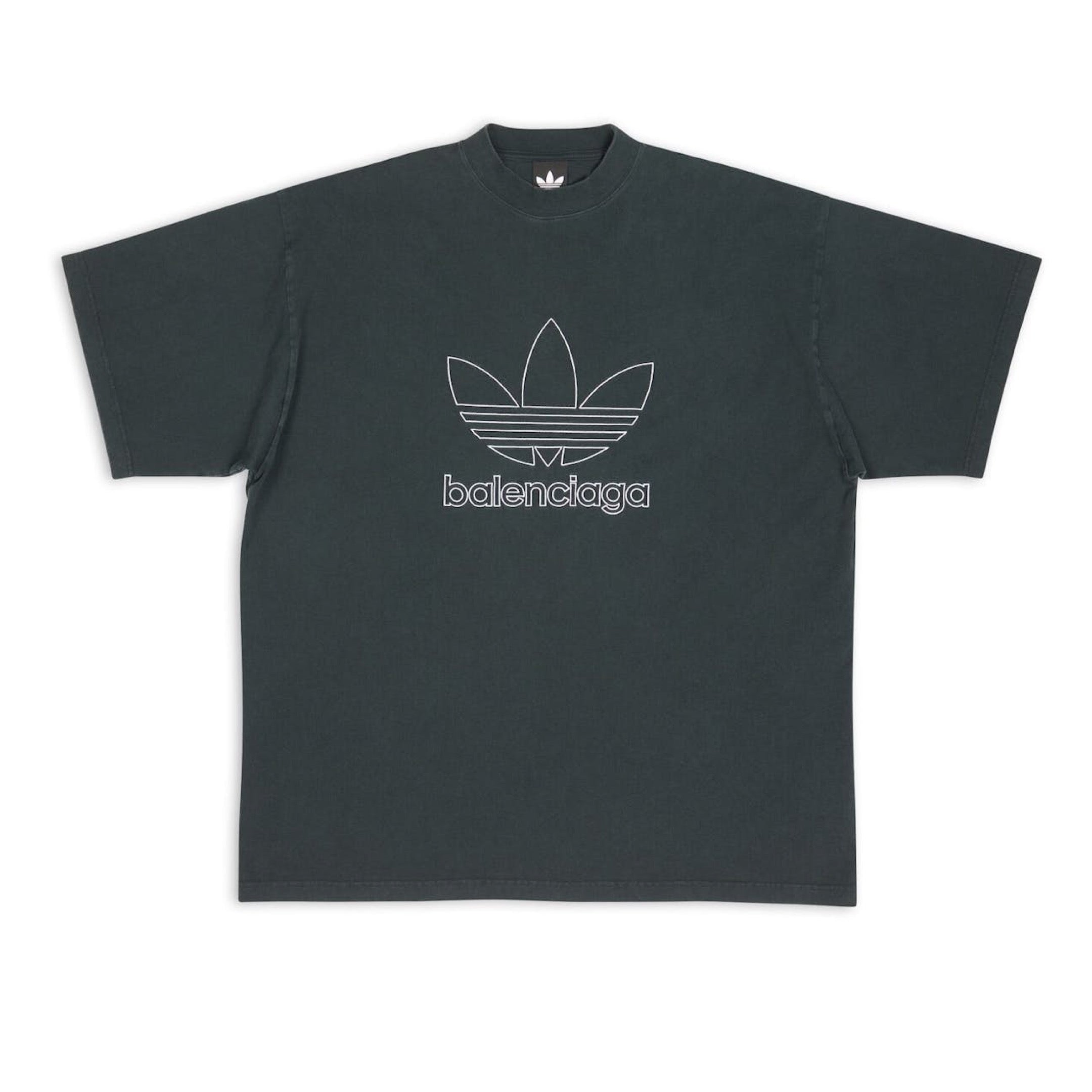 BALENCIAGA X ADIDAS GREEN OVERSIZED TEE