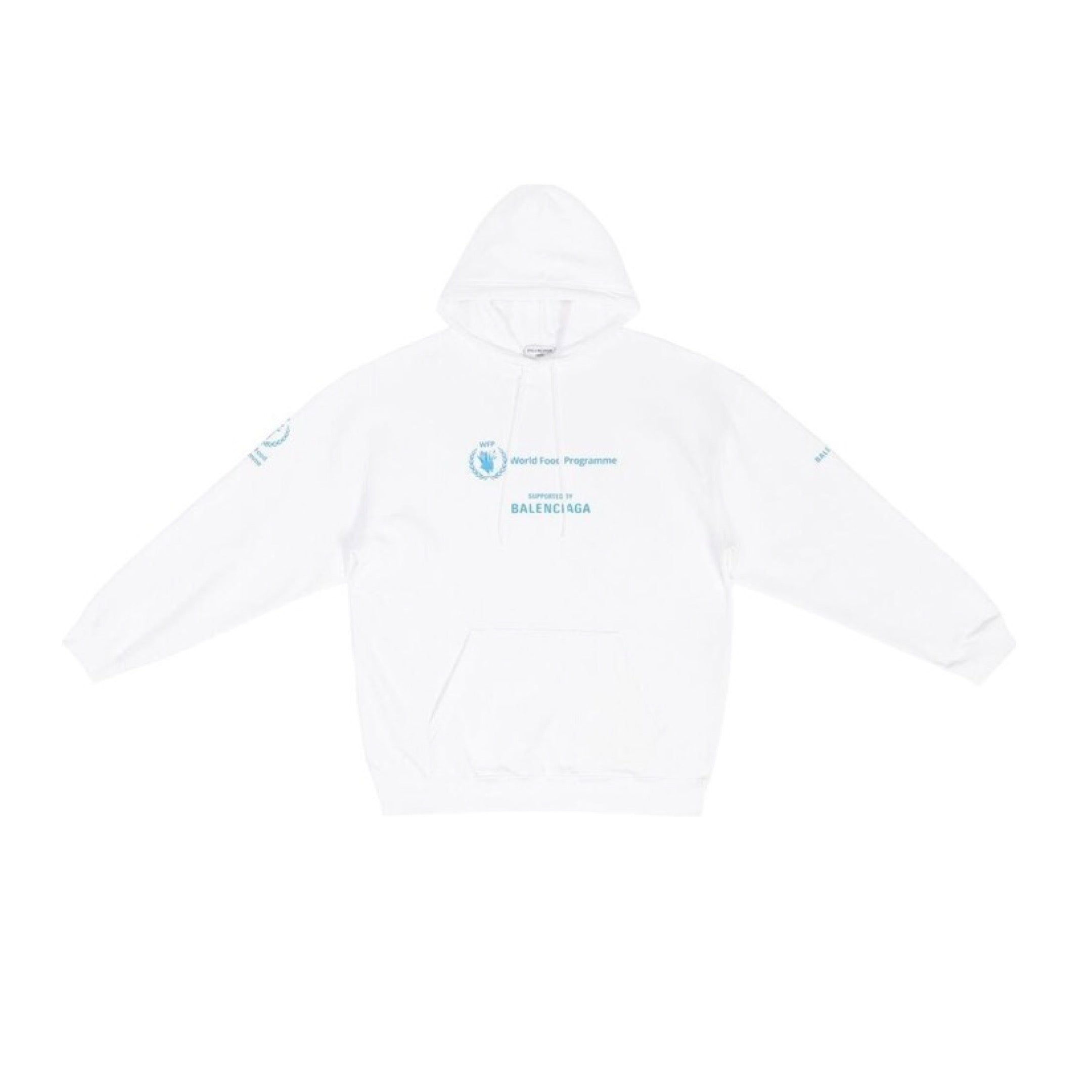 BALENCIAGA WORLD FOOD PROGRAMME WHITE HOODIE