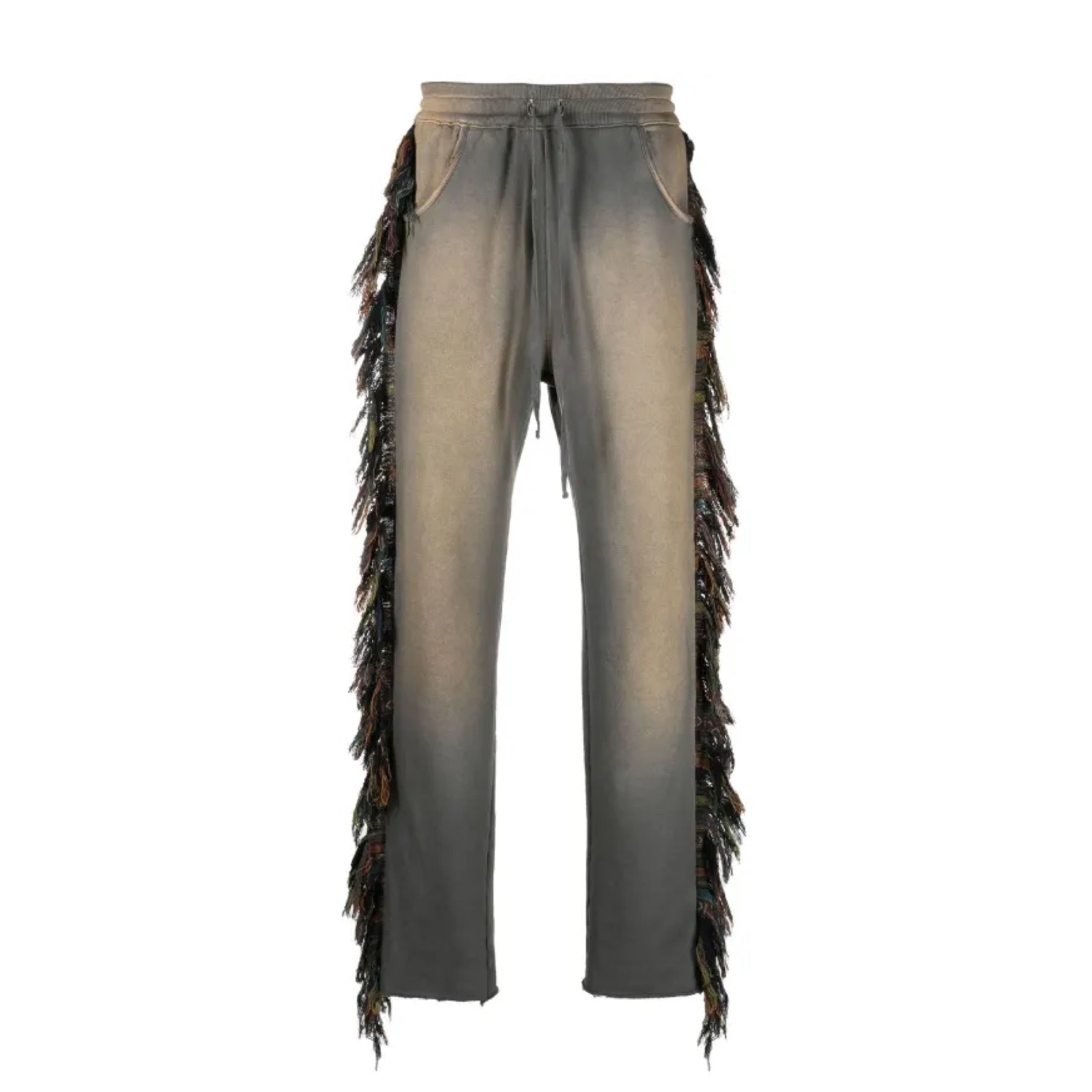 Alchemist Grey Fringed Trim Track Pants