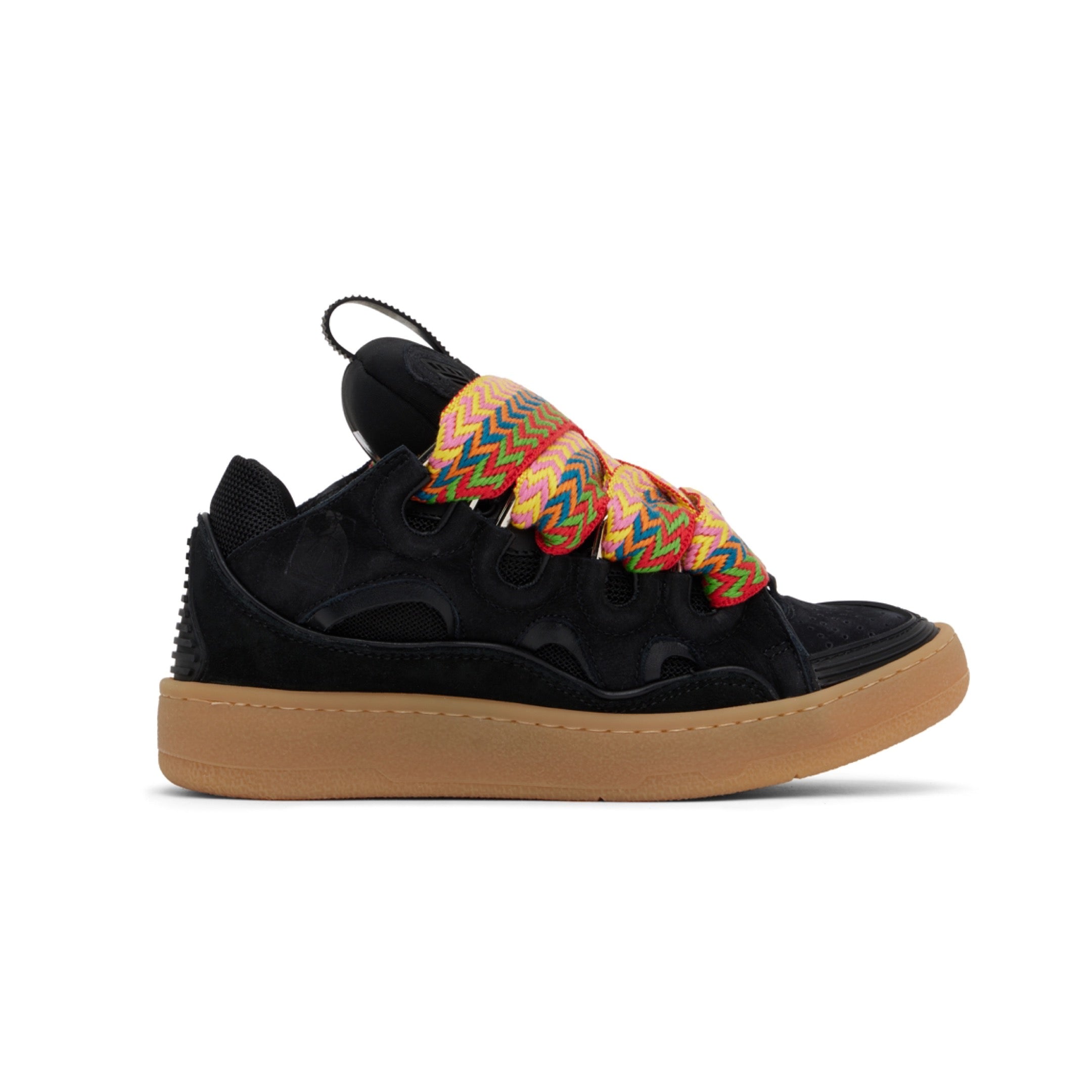 LANVIN LEATHER CURB SNEAKER (BLACK)
