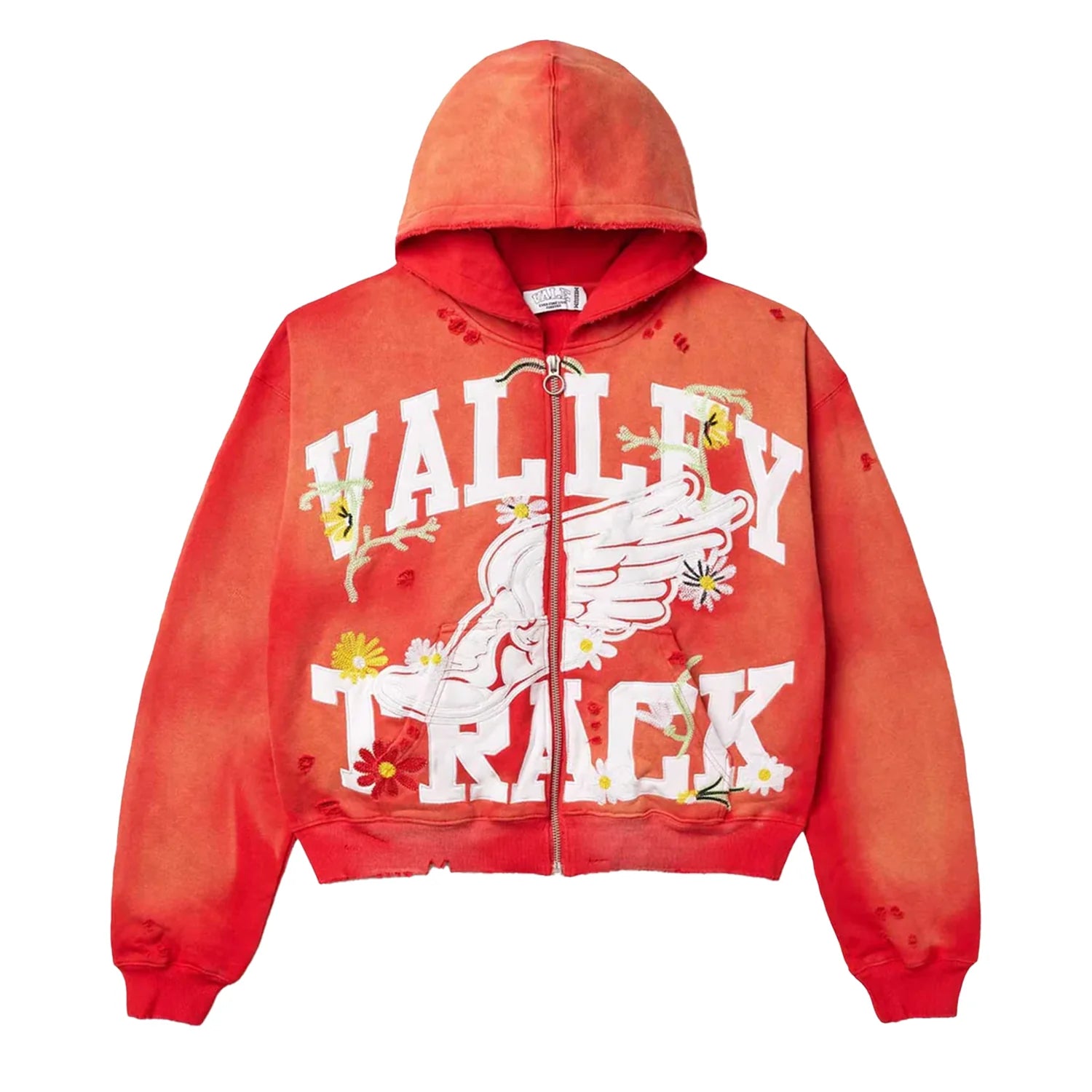 VALE FOREVER GARDEN ZIP UP HOODIE RED