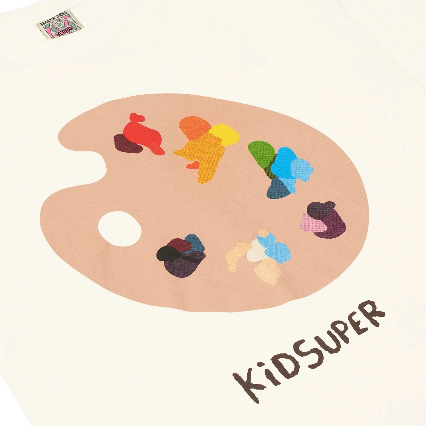 KID SUPER PAINT PALETTE TEE [NATURAL]