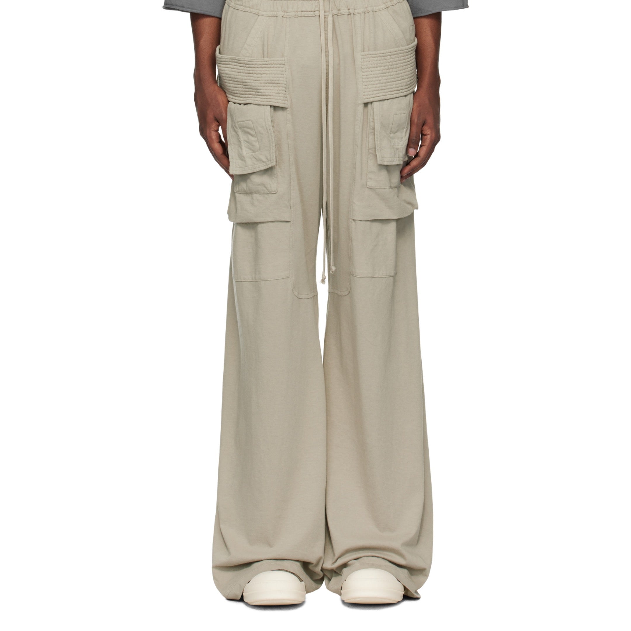 RICK OWENS PORTERVILLE CREATCH WIDE CARGO DRAWSTRING PANTS