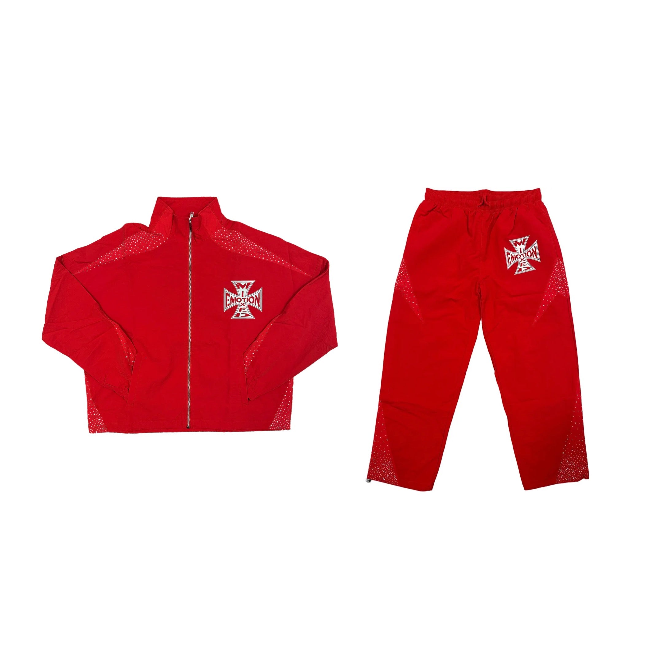 Mixed Emotions Red Nylon Set