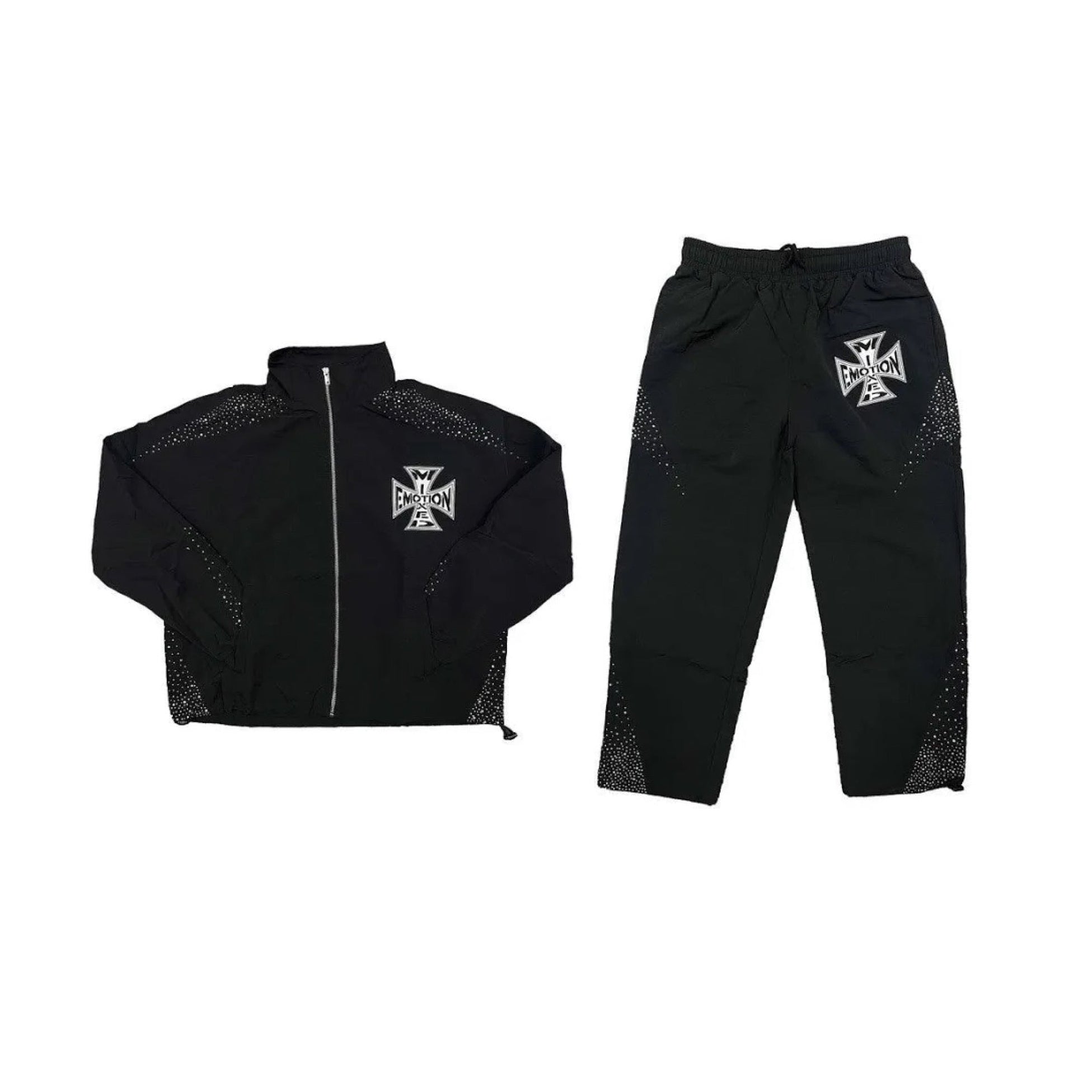 Mixed Emotions Black Nylon Set