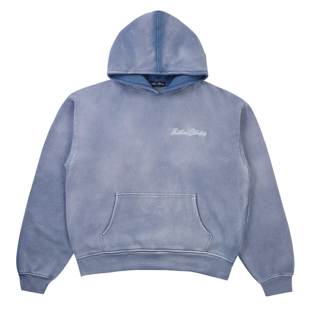 Thirteen Studios Logo Sweatshirt Faded Baby Blue