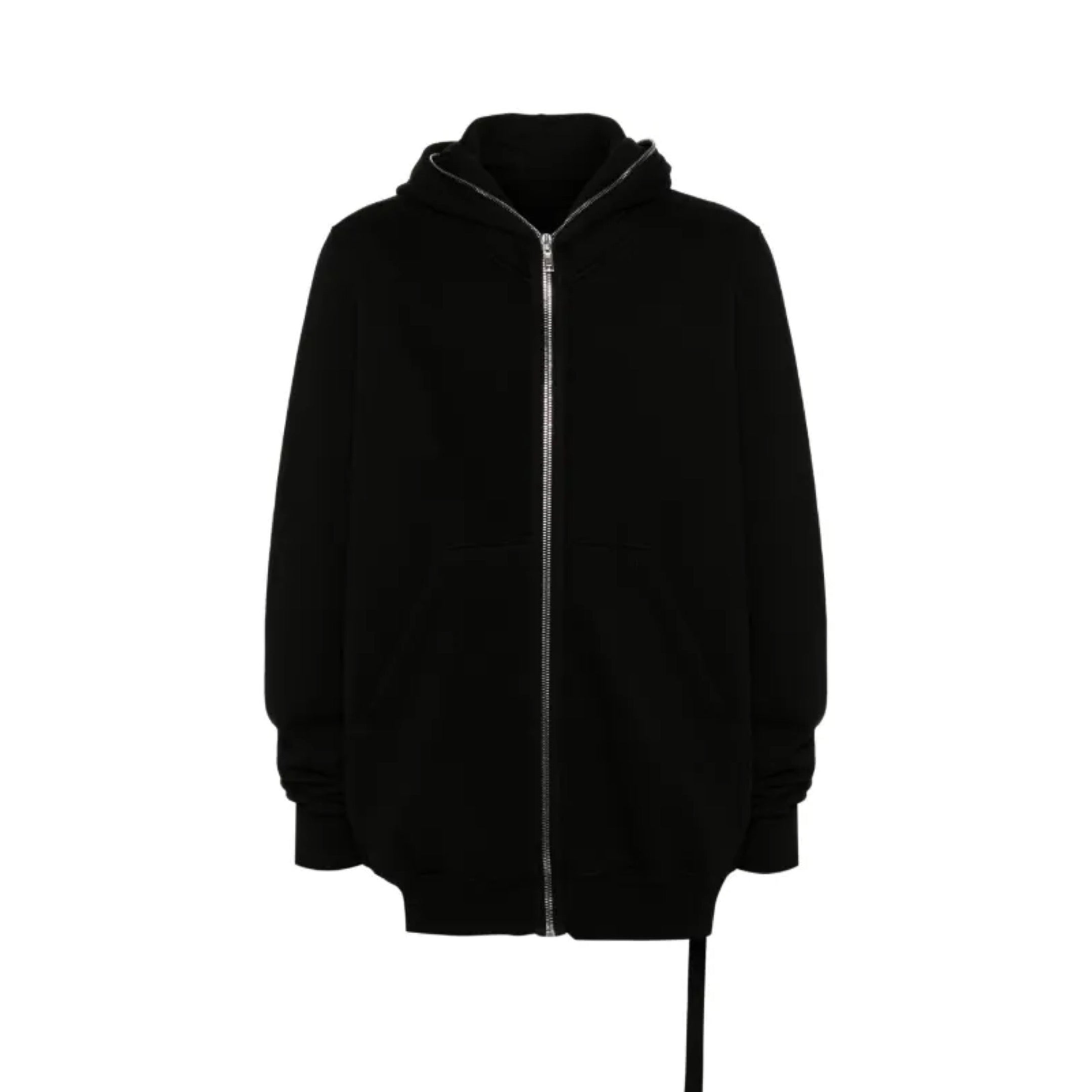 RICK OWENS DRKSHDW SS25 GIMP ZIPPED HOODIE BLACK
