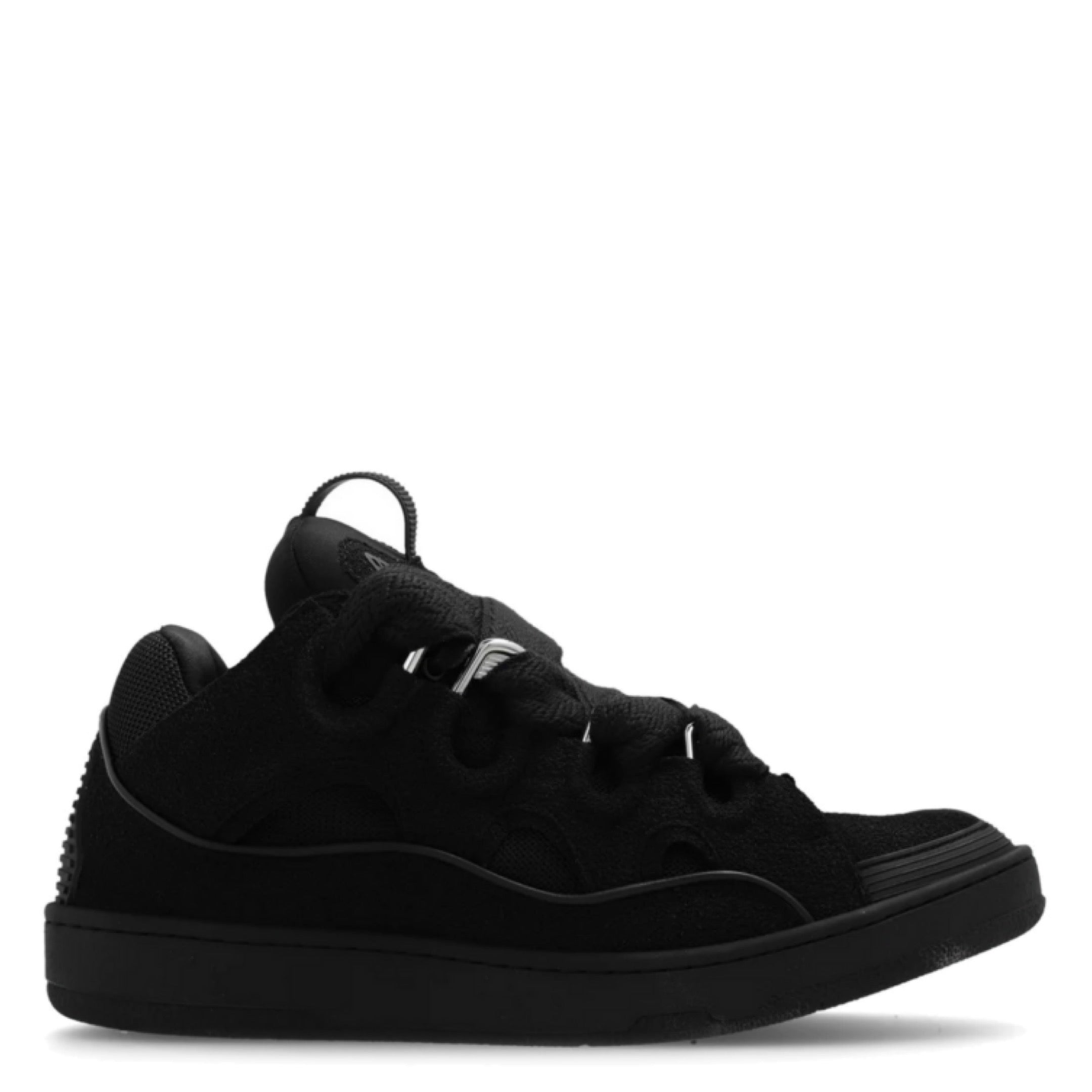 LANVIN LEATHER CURB TRIPLE BLACK