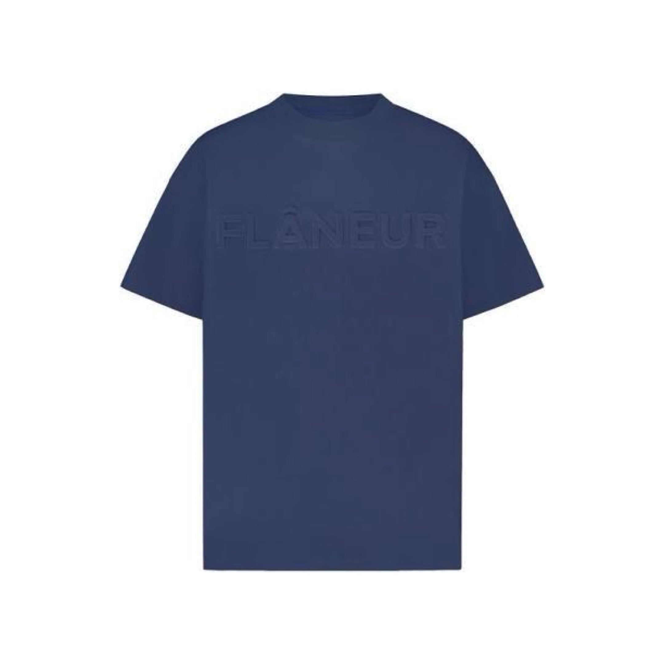 FLÂNEUR EMBOSSED TEE DEEP BLUE