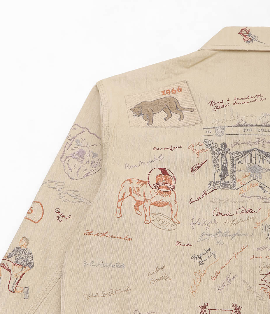 SAMUEL ZELIG YEARBOOK JACKET NATURAL