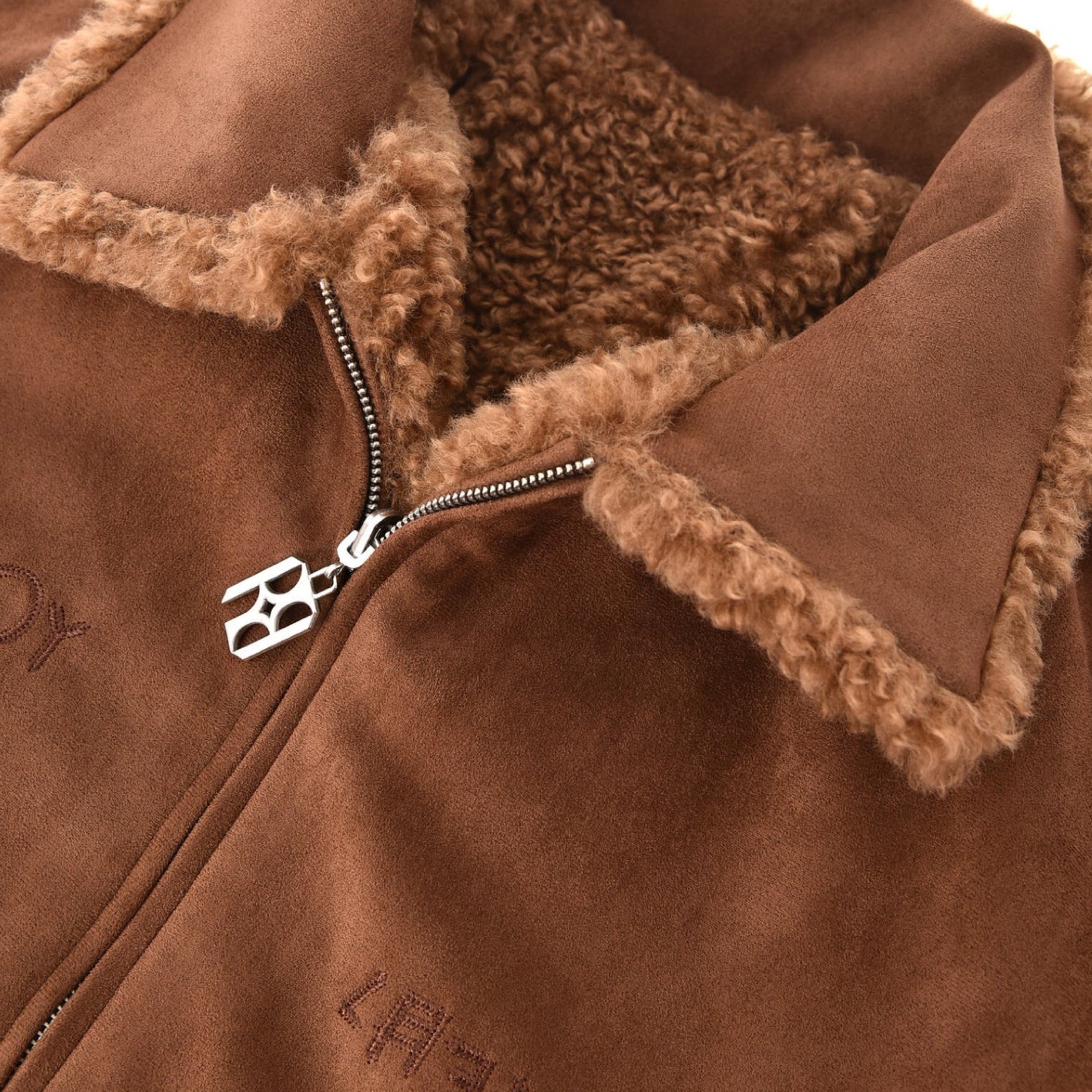 Birth Of Royal Child Reversible Carved Leather Fur Jacket