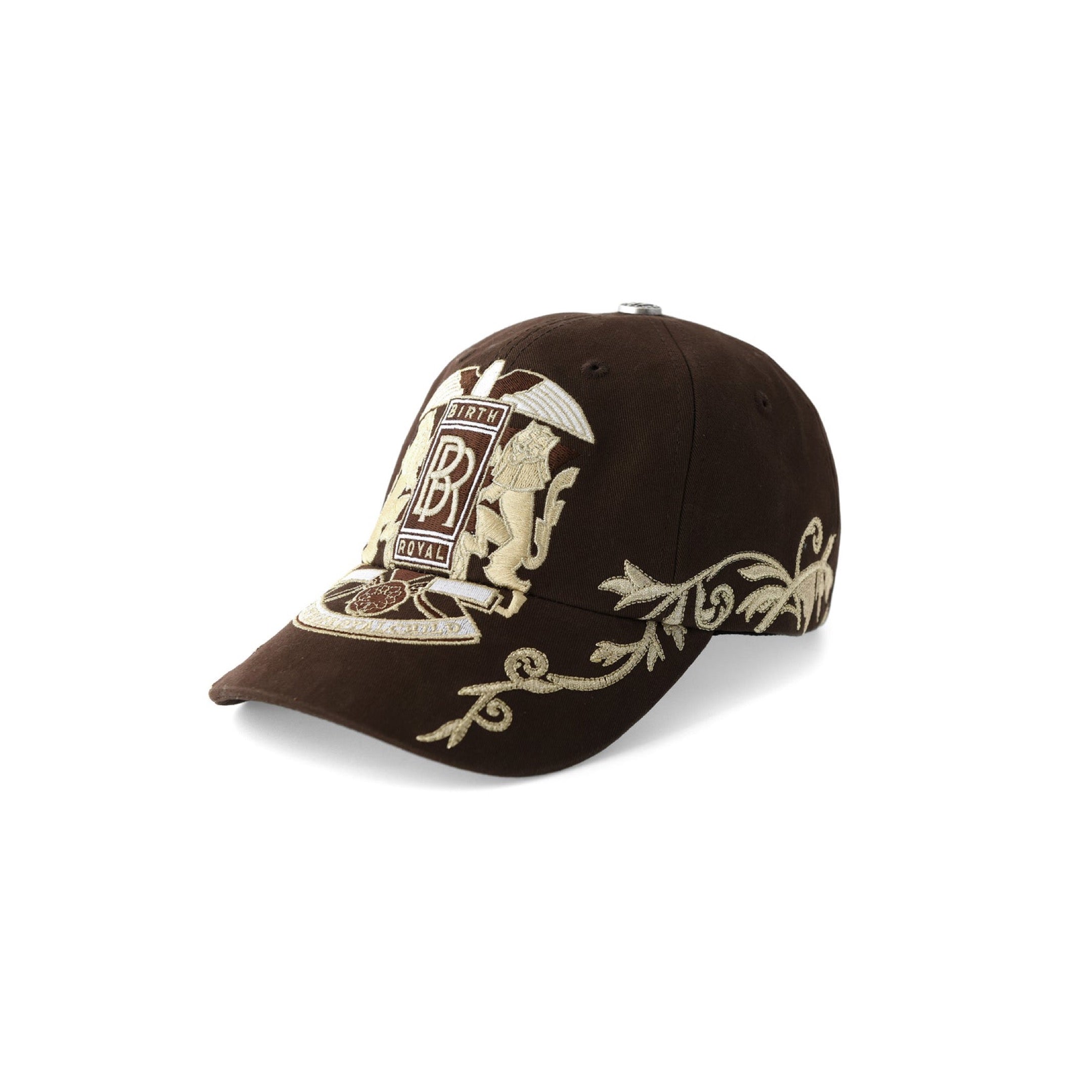 Birth Of Royal Child | Double Lion Embroidered Baseball Cap-BRN