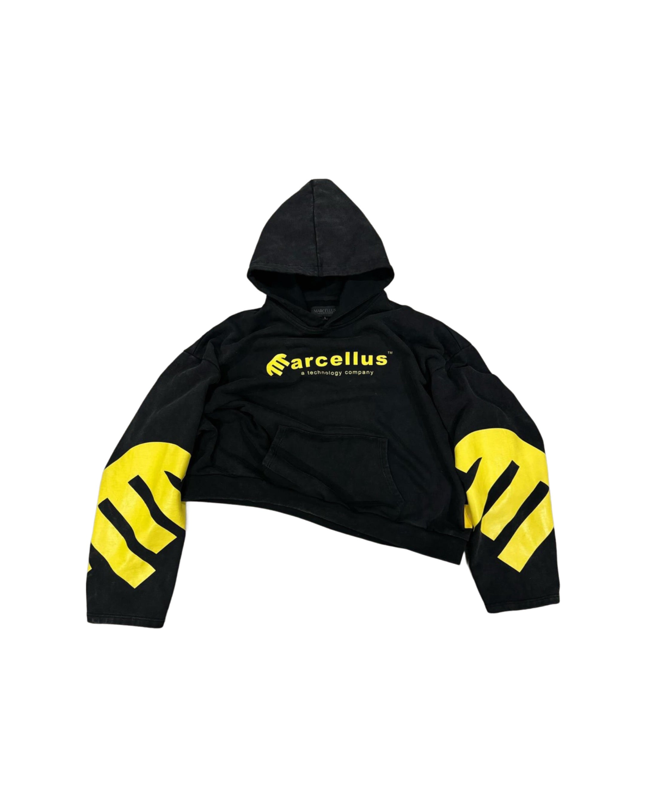 MARCËLLUS BLACK/YELLOW TECH HOODIE