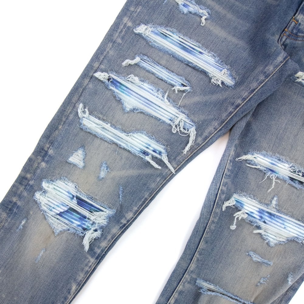 【AMIRI】TIE DYE BANDANA THRASHER JEAN Amiri Men's Tie-Dye Bandana Thrasher Jeans - Bergdorf Goodman