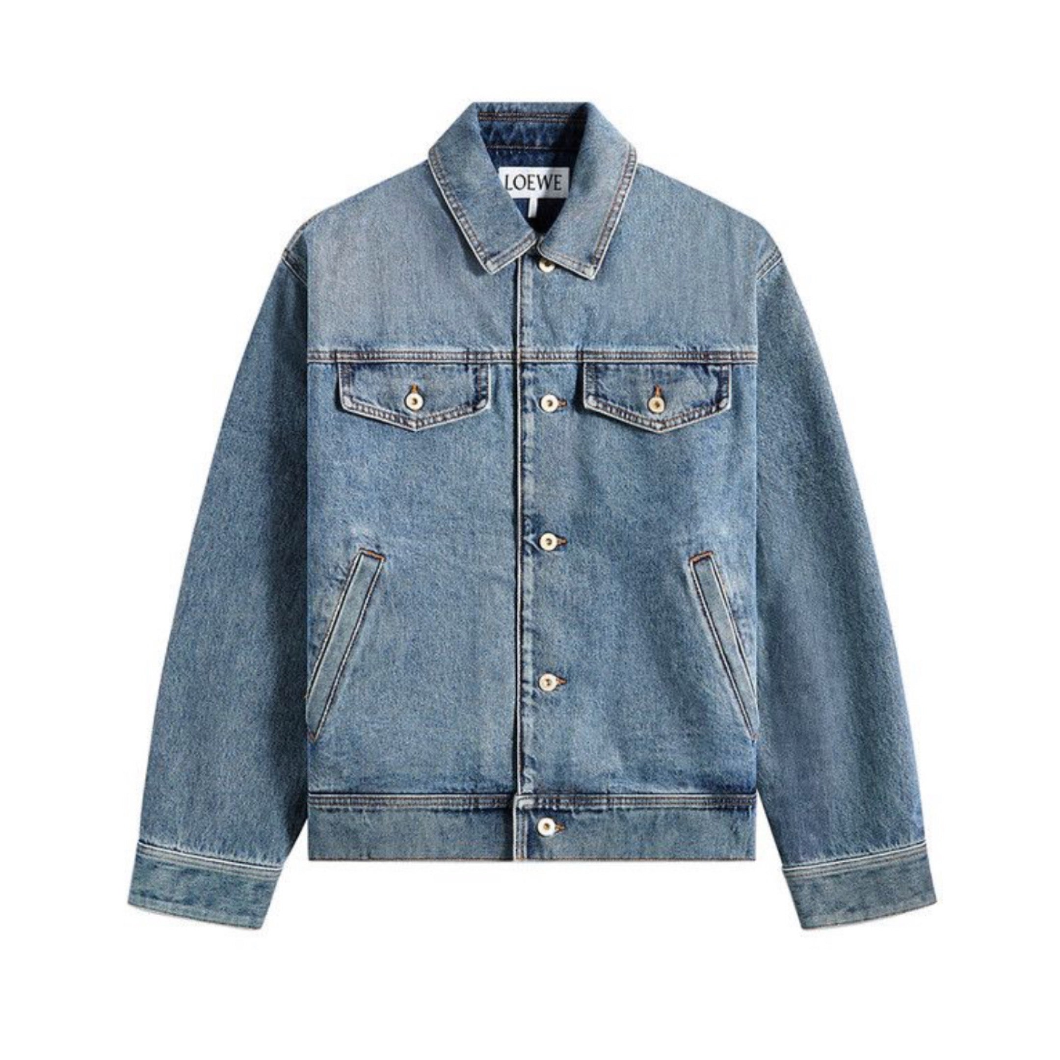 LOEWE Leather Patch Denim Jacket