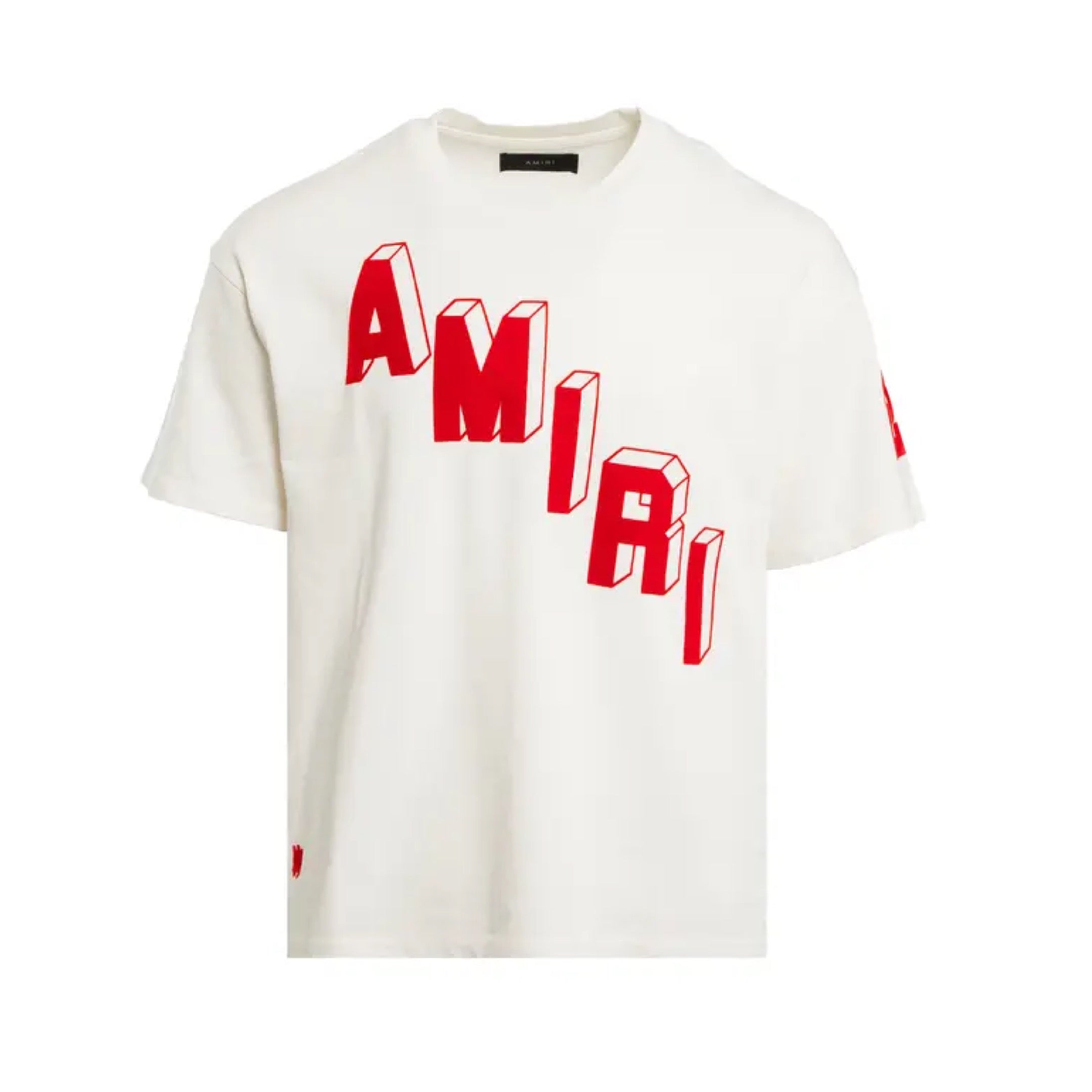 AMIRI FLOCKED HOCKEY SKATER TEE VANILLA ICE