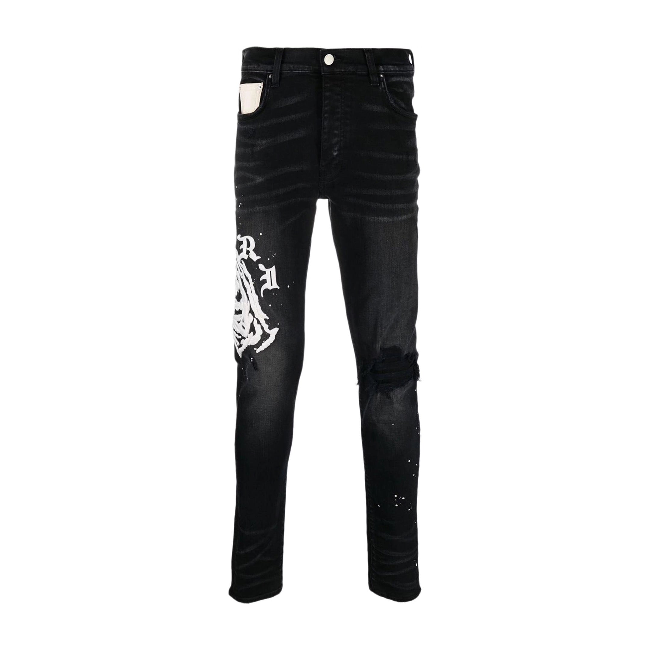 Amiri x Wes Lang Reaper Logo Jean Aged Black