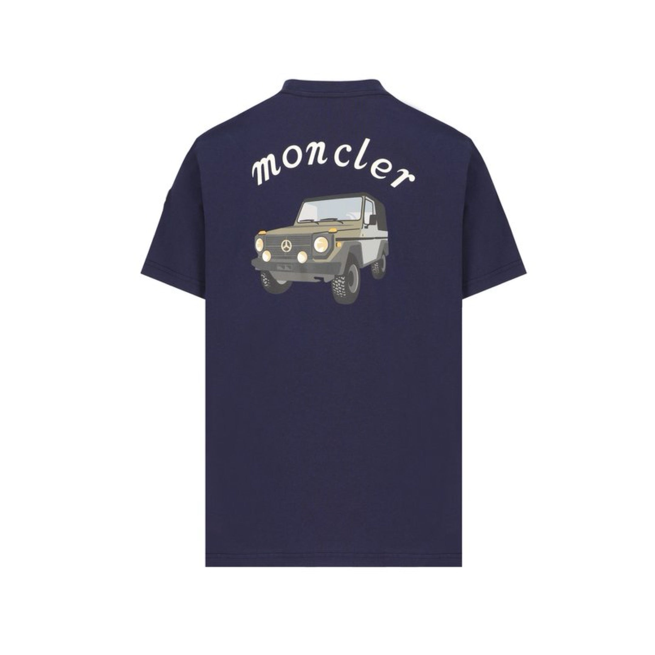 MONCLER X MERCEDES BENZ BY NIGO COTTON T-SHIRT NAVY BLUE
