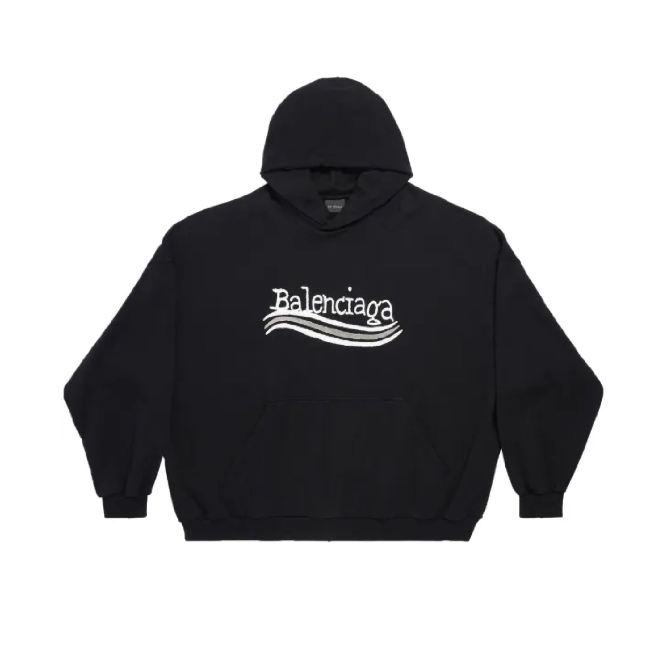 BALENCIAGA| POLITICAL CAMPAIN HOODIE BLACK