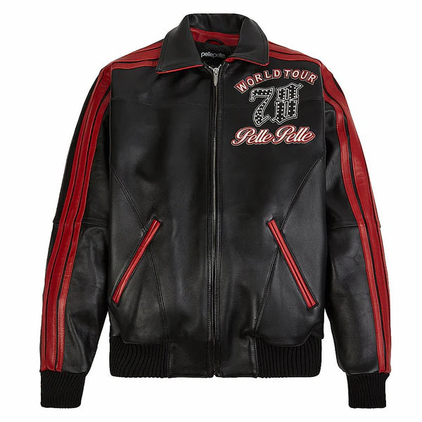 PELLE PELLE World Tour Jacket Black Cabernet Ivory