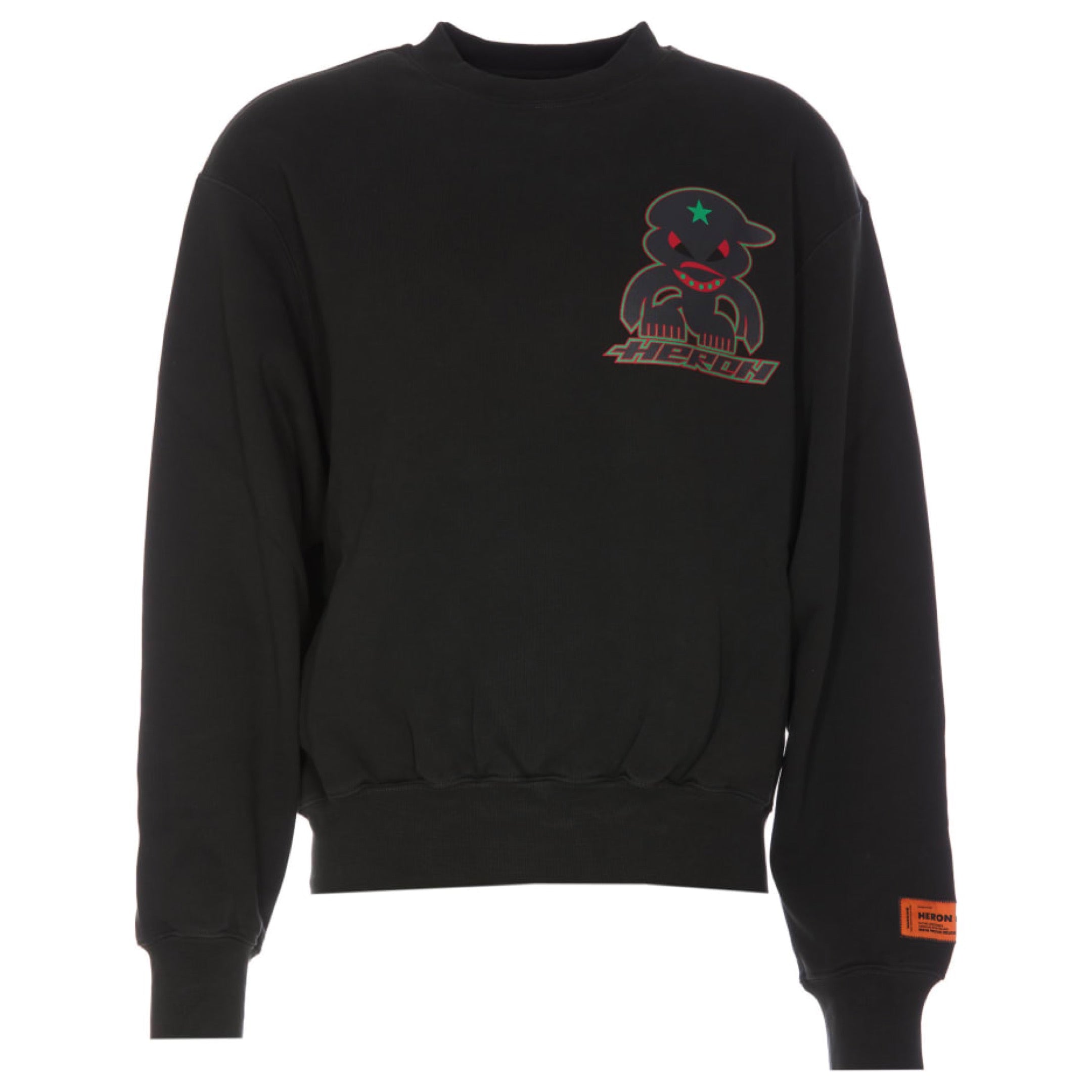 HERON PRESTON HP MONSTER CREWNECK BLACK DARK GREY