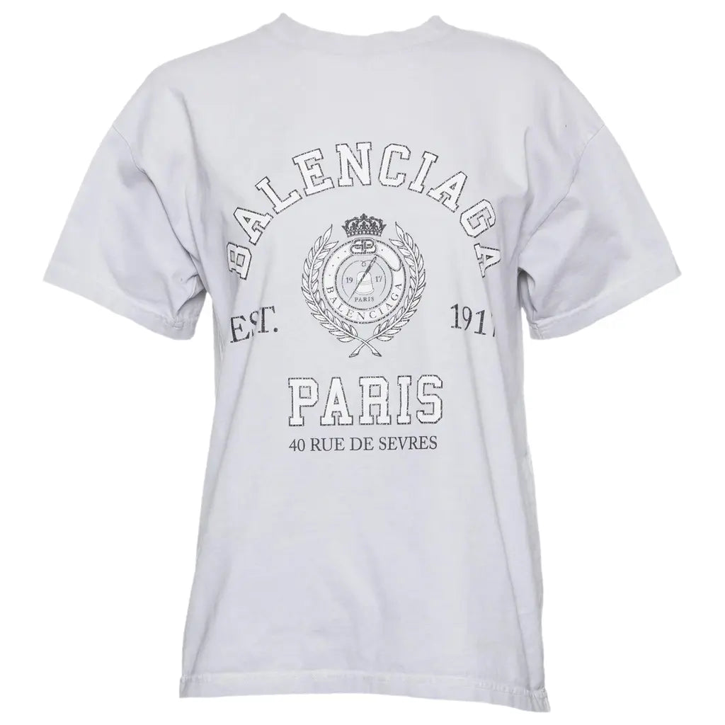BALENCIAGA 1917 COLLEGE T-SHIRT ( GRAY )