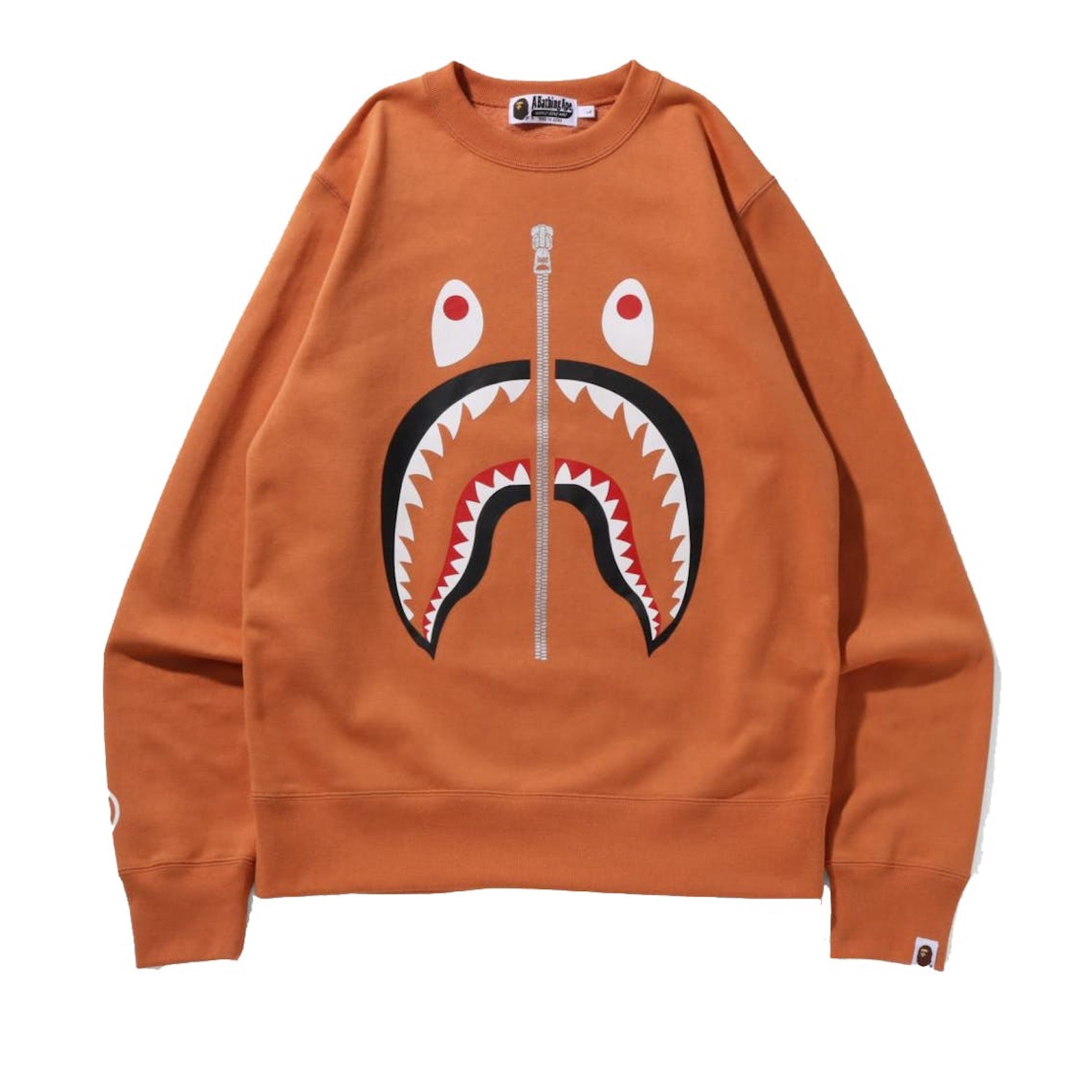 A BATHING APE BAPE Shark Crewneck Orange