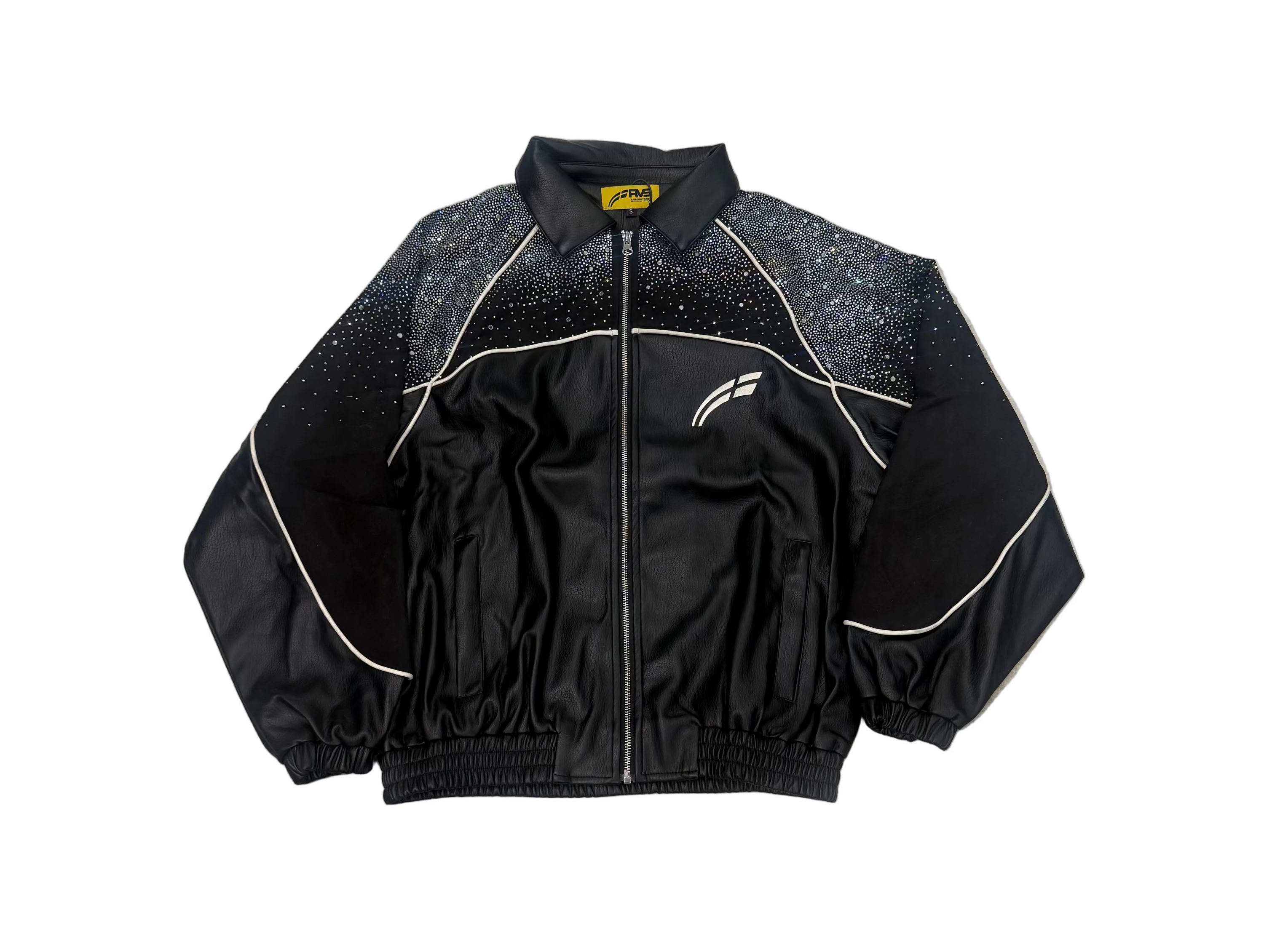 RVS LABS Pebbled Leatherette Black "Astral" windbreaker