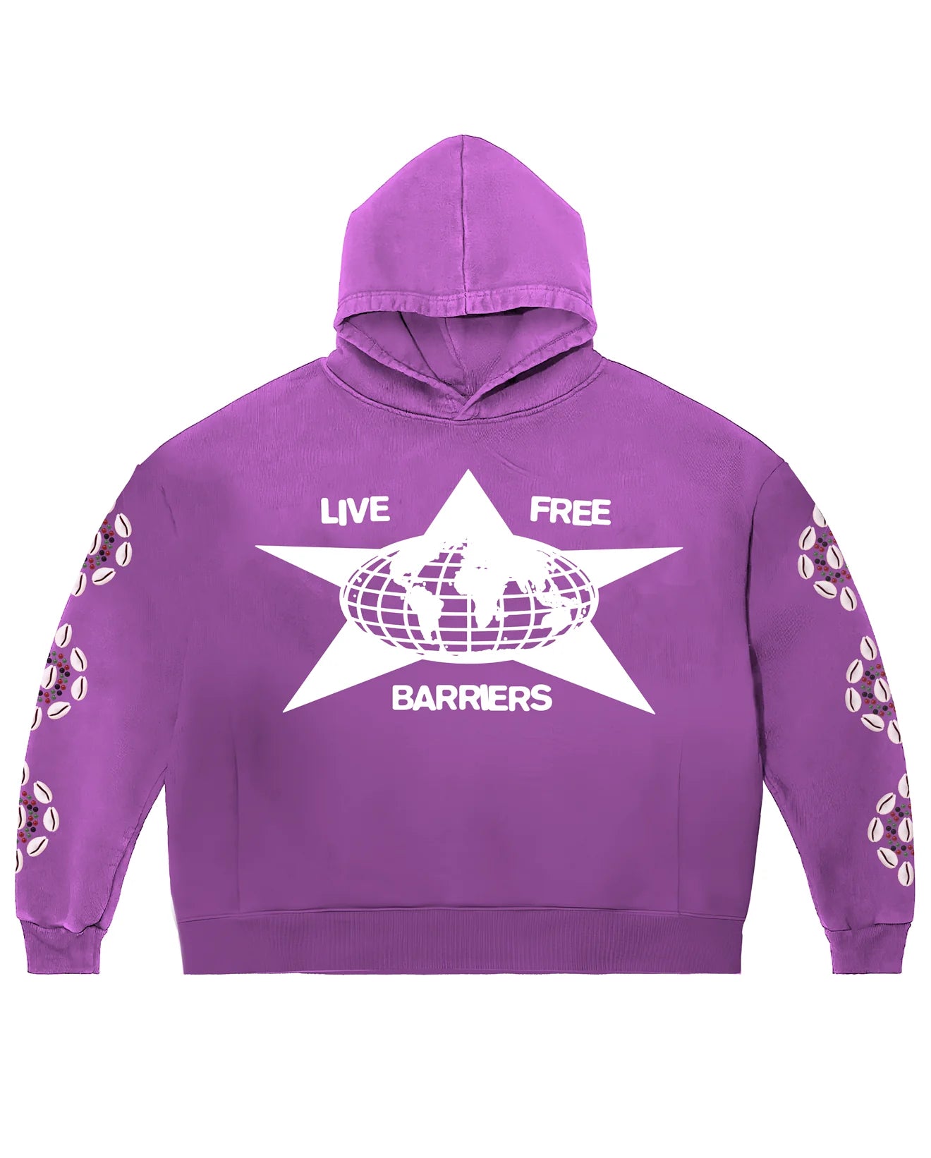 BARRIERS Cowrie Shell Hoodie PURPLE