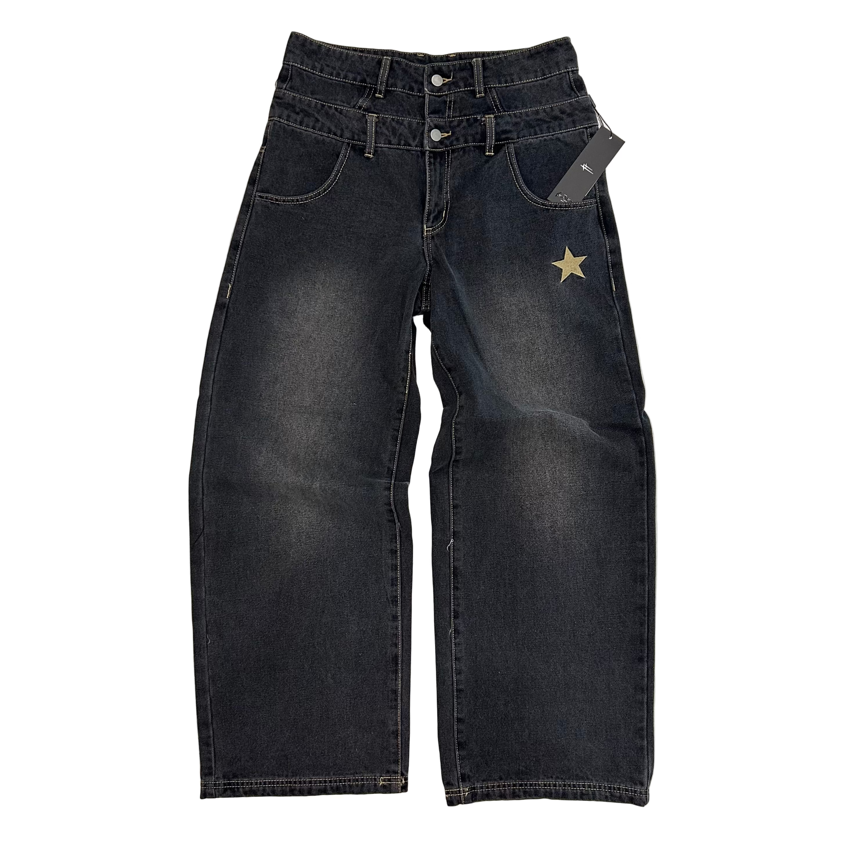LOITER logo Star Layered Jeans