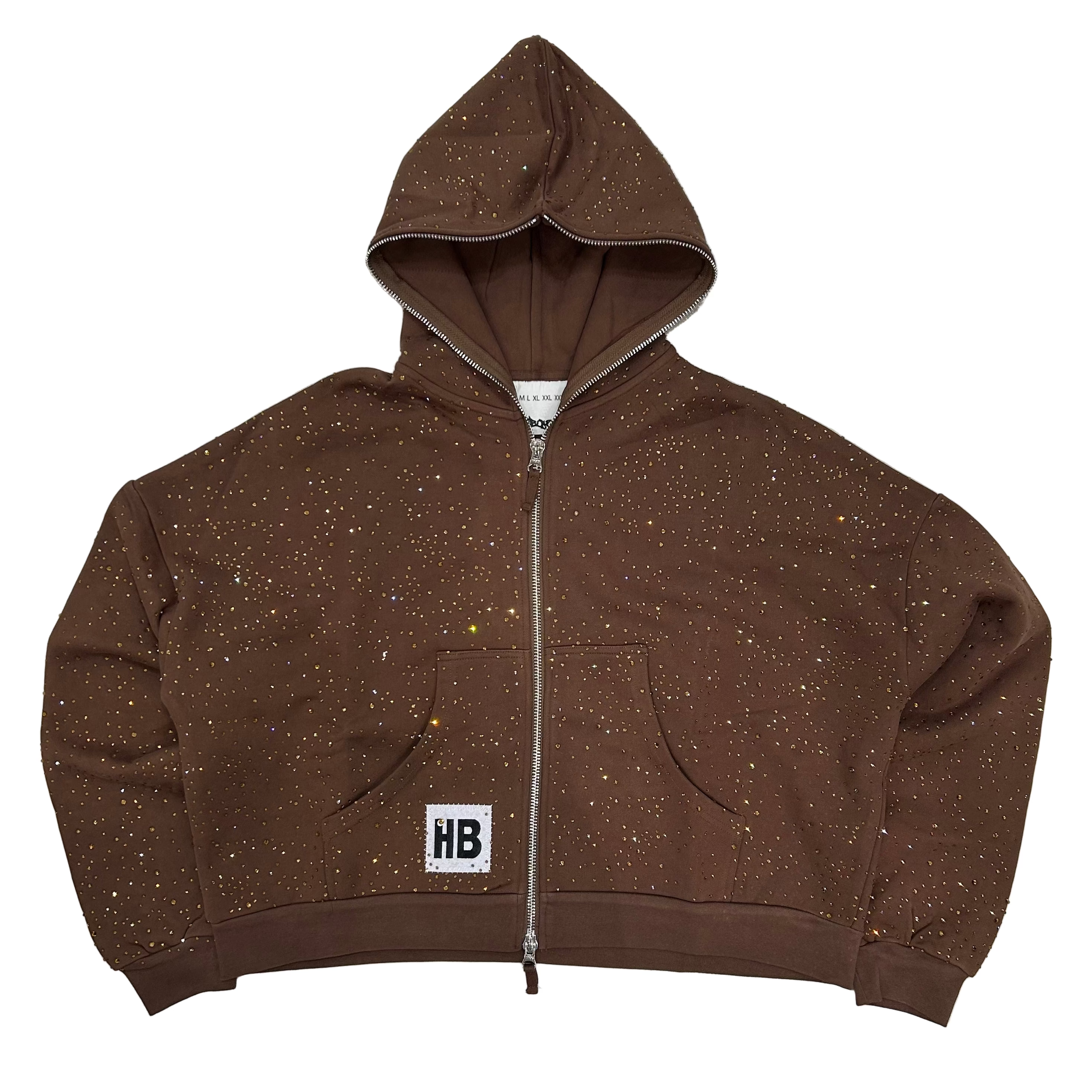 Hypeboys Brown Bling Hoodie