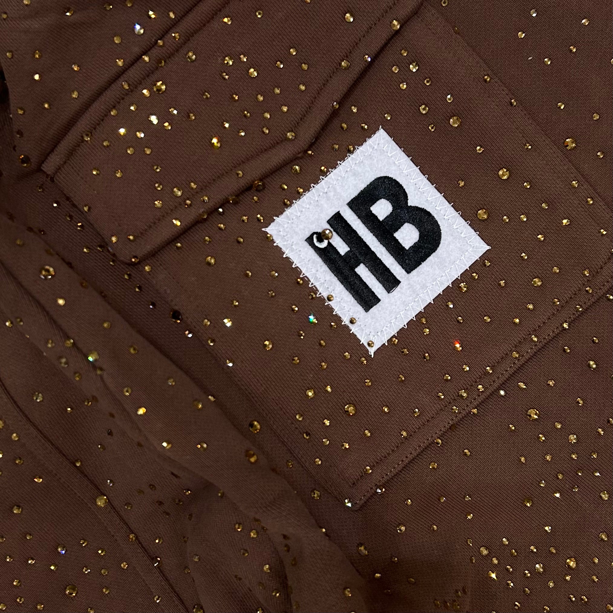 Hypeboys Brown Bling Sweatpants