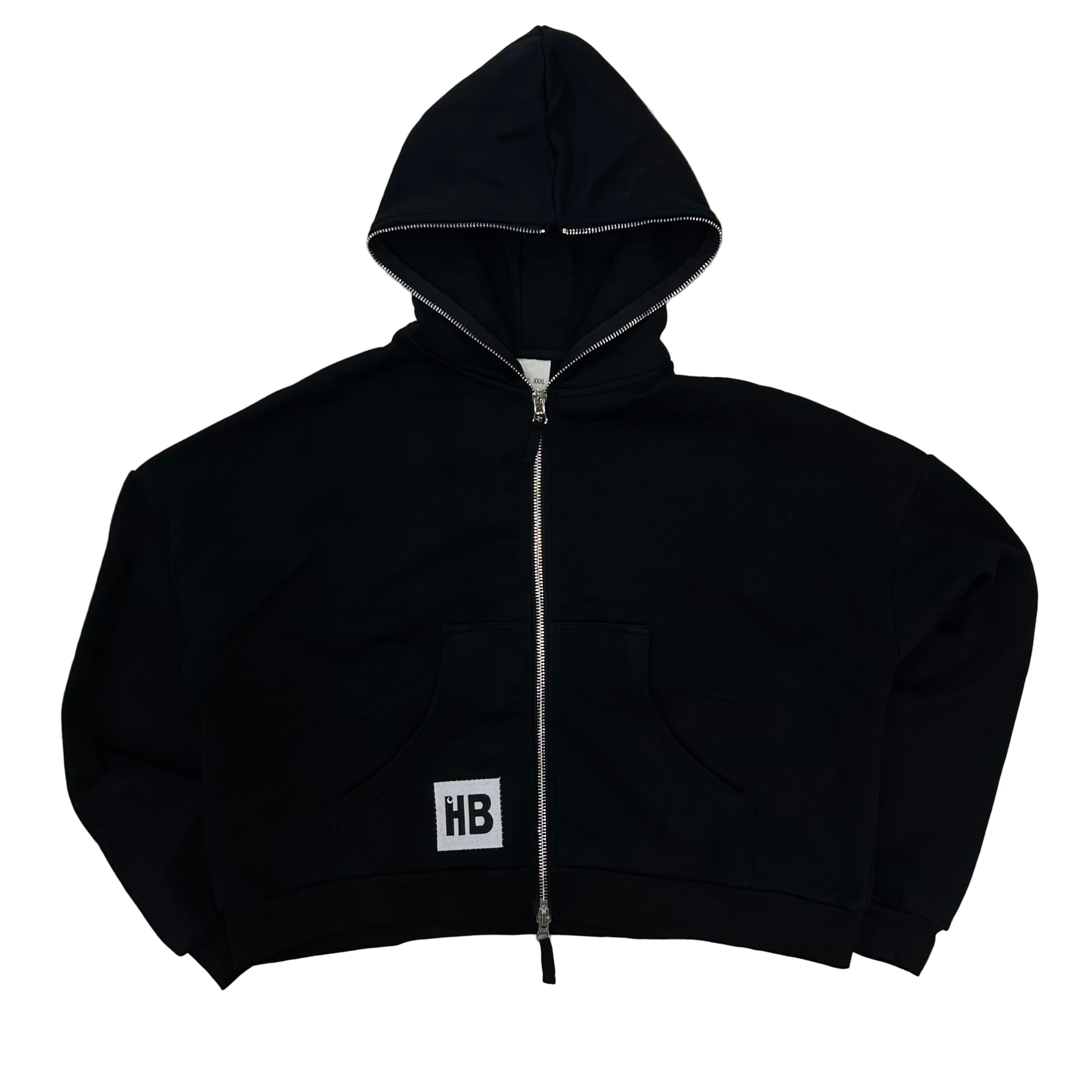 HYPEBOYS BLACK DOUBLE ZIP HOODIE