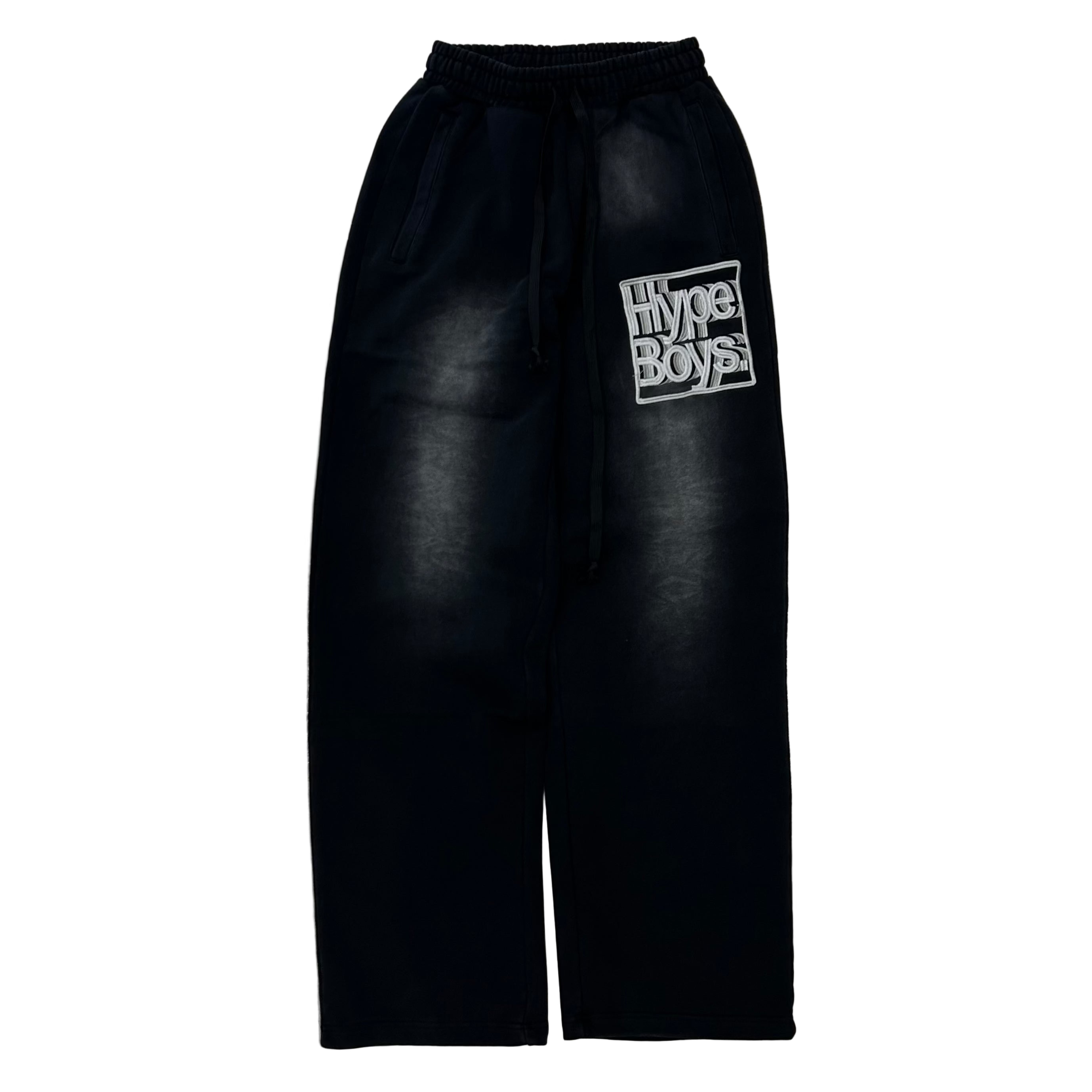 HYPEBOYS BLACK FADED SWEATPANTS