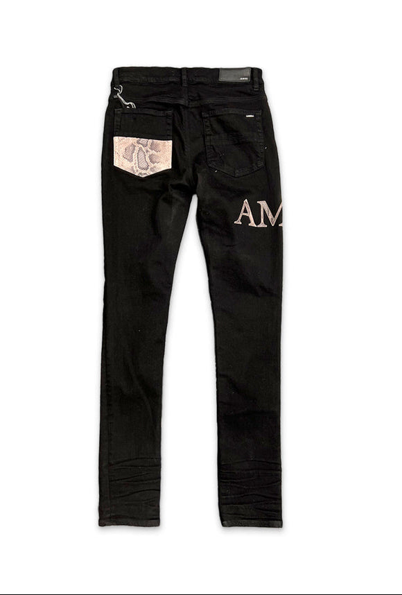AMIRI OD SNAKE LOGO JEAN