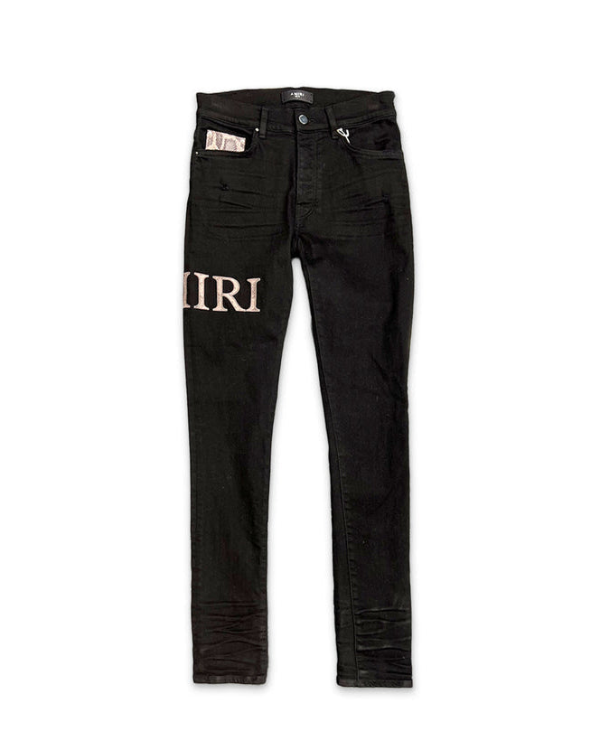 AMIRI OD SNAKE LOGO JEAN
