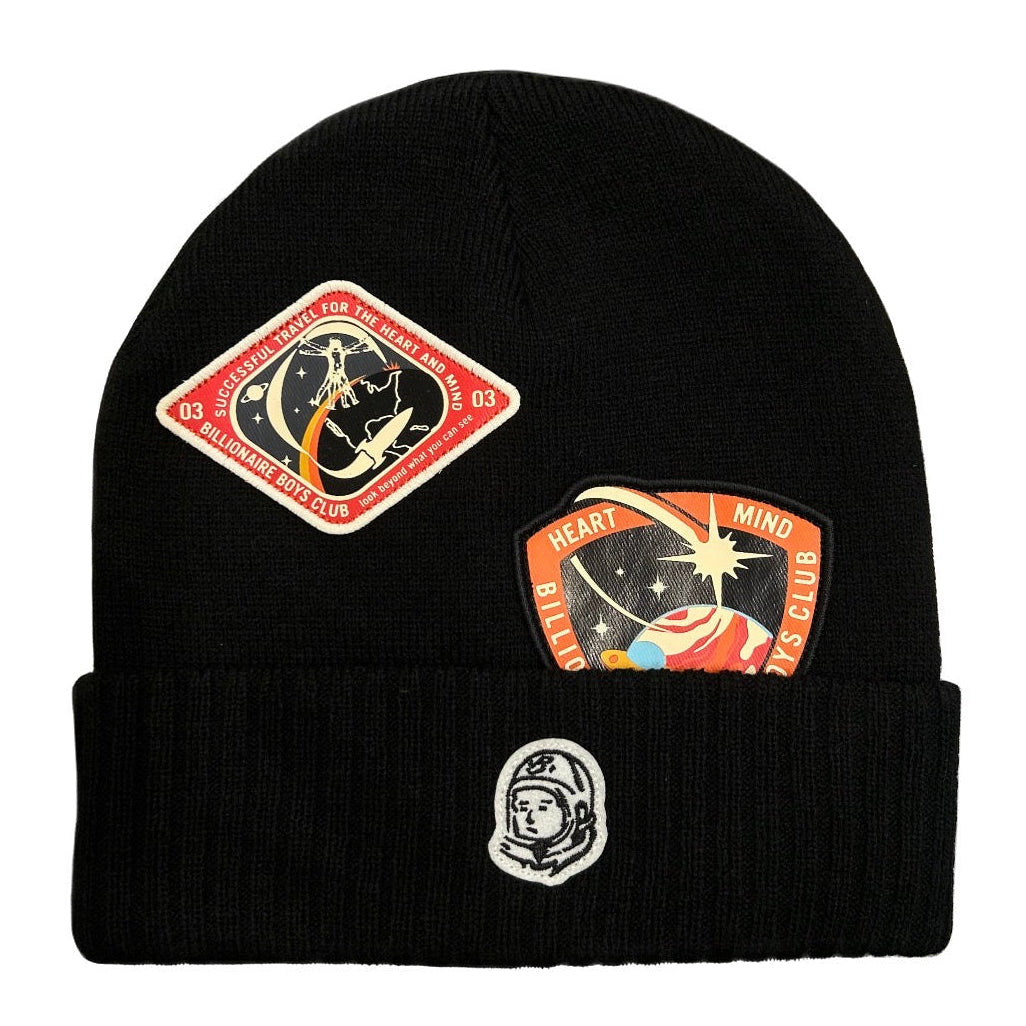 BILLIONAIRE BOYS CLUB STAMPS BEANIE IN BLACK