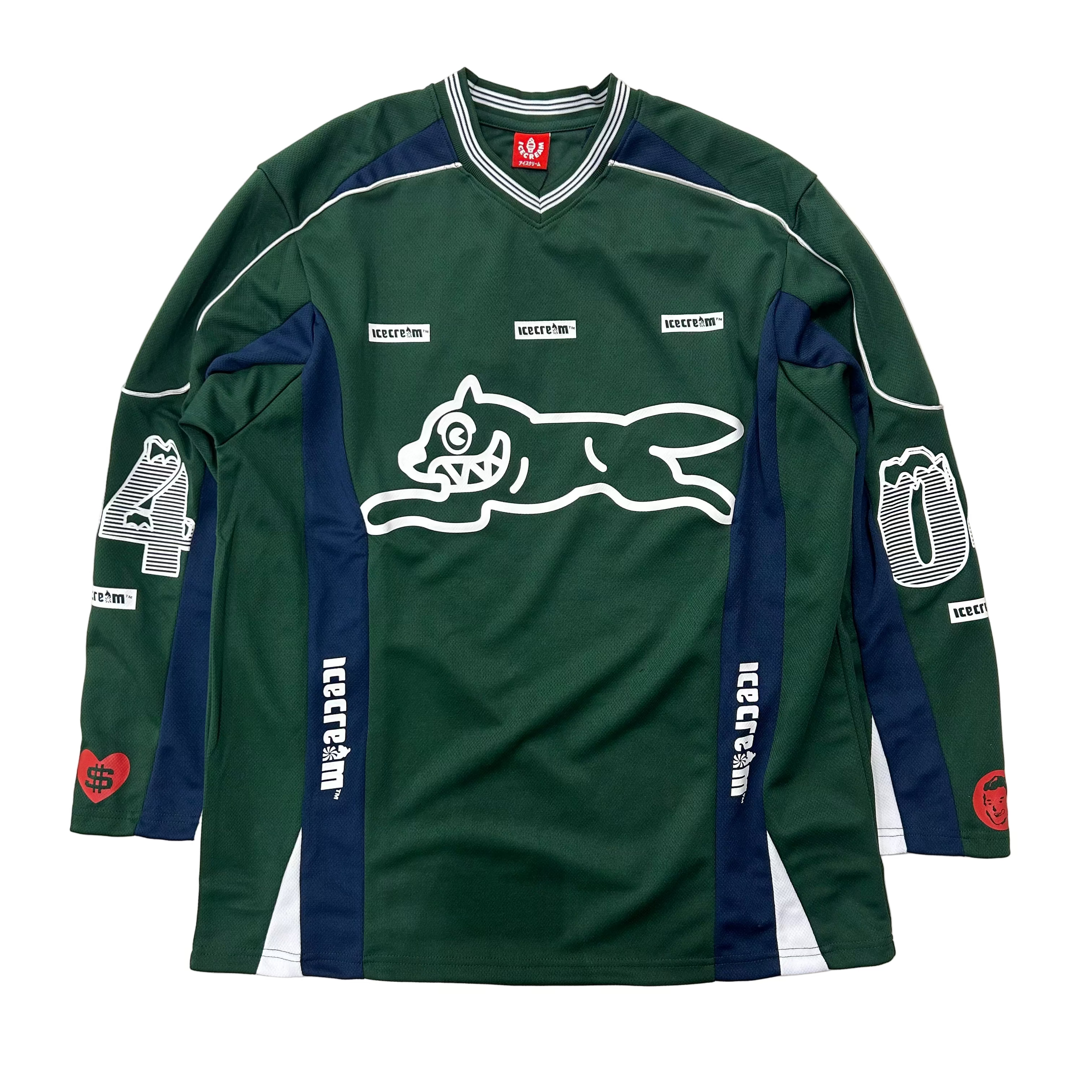 ICE CREAM PLAY JERSEY LS KNIT IN BRONZE GREEN