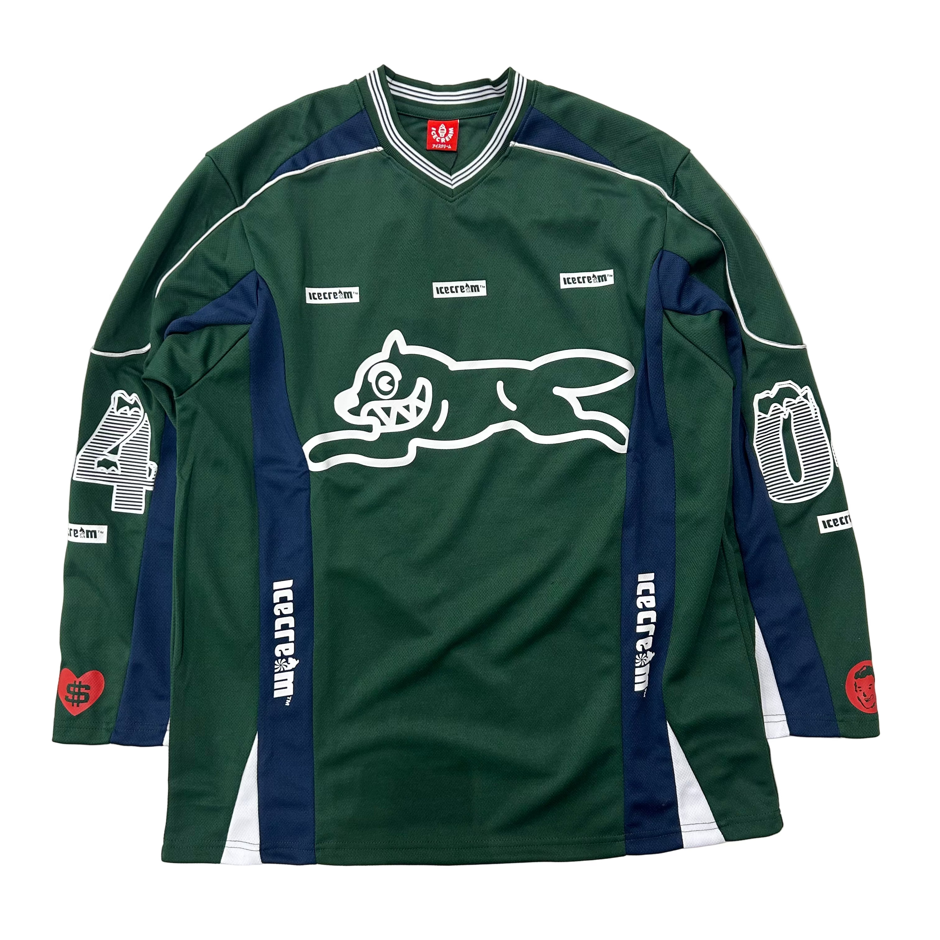 ICE CREAM PLAY JERSEY LS KNIT IN BRONZE GREEN