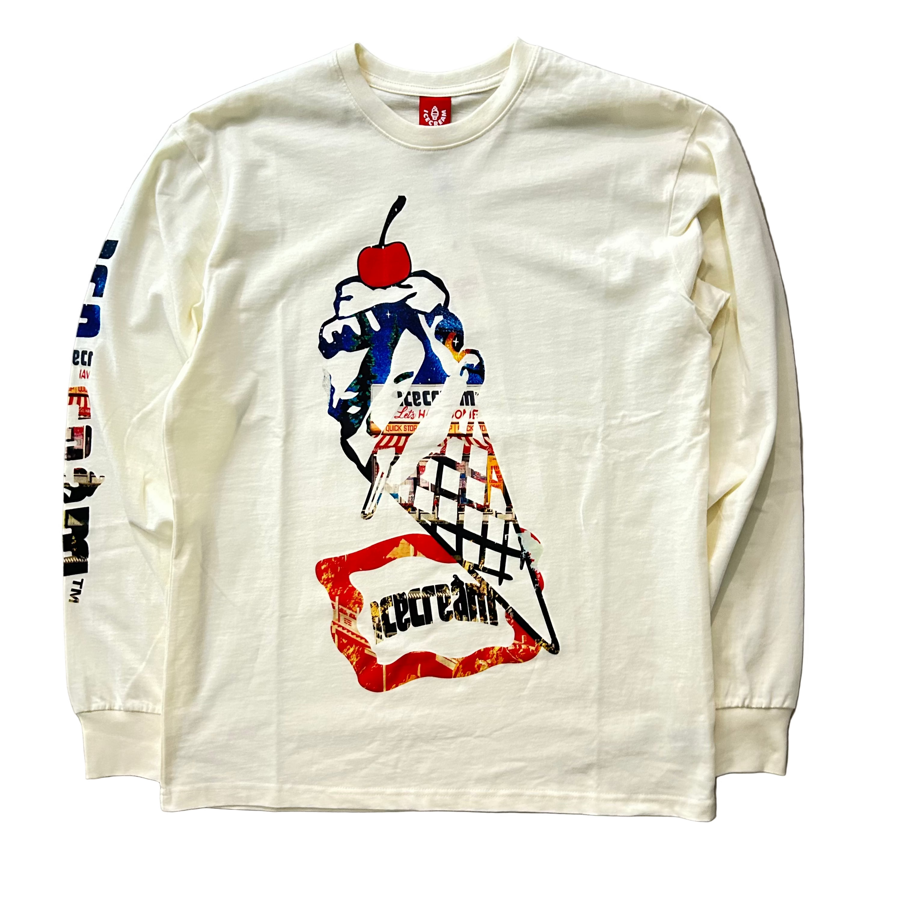 ICE CREAM CONE MAN LS KNIT IN ANTIQUE WHITE