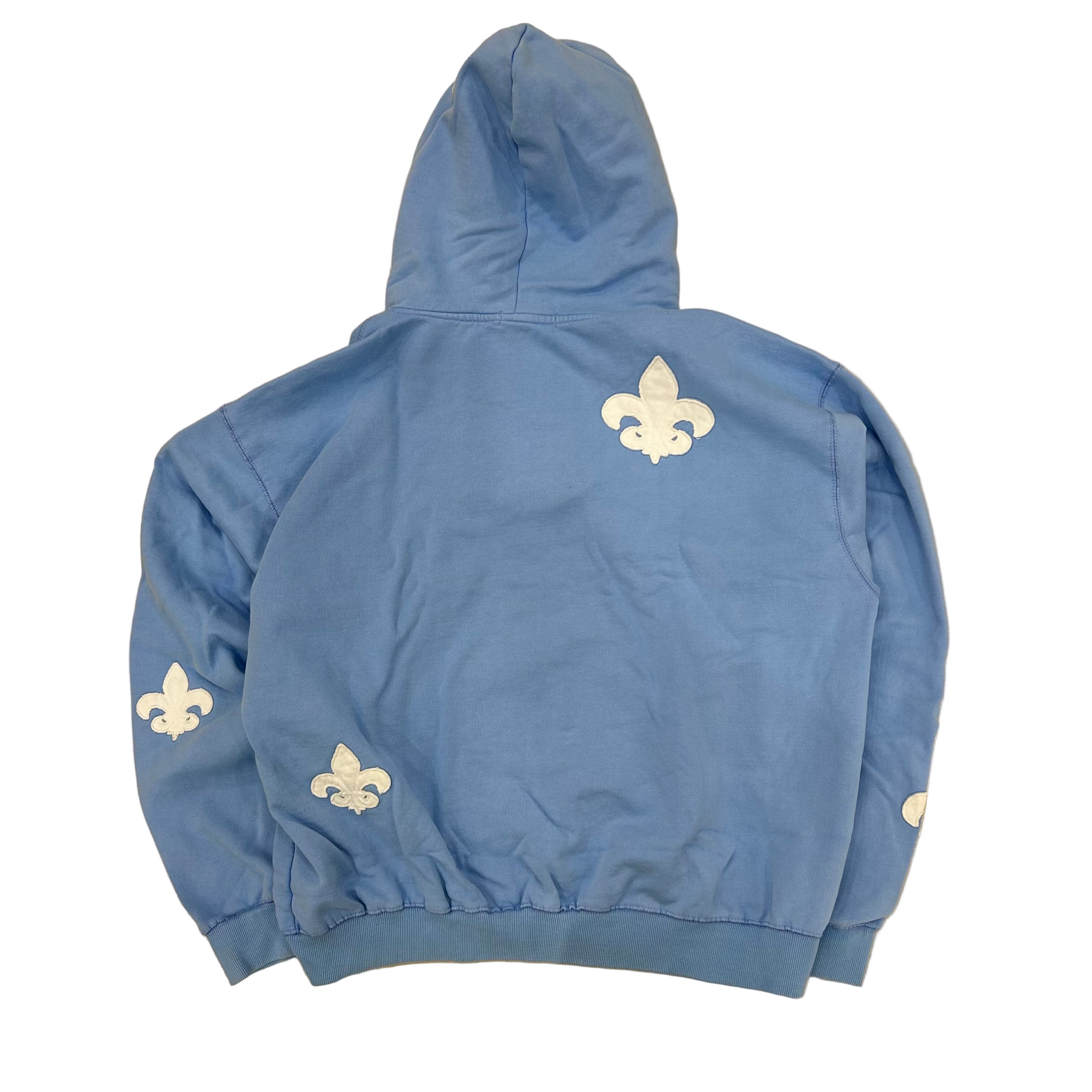 MNML Fleur Zip Up Hoodie - Washed Blue (Fleur-Zip-Up-Hoodie-Washed-Blue)