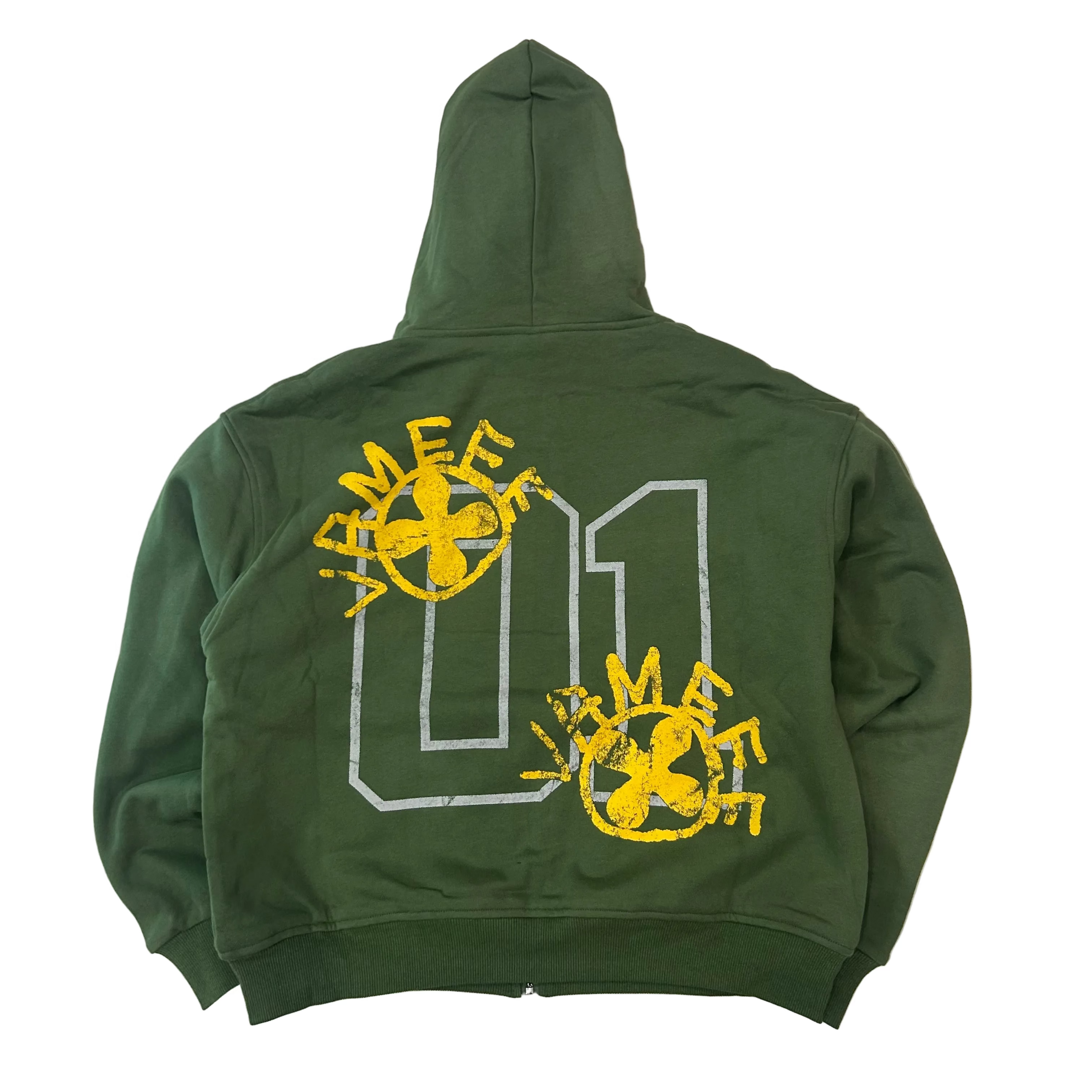 PLUS ONE PLUS VAMEEE REVERSIBLE HOODIE IN GREEN