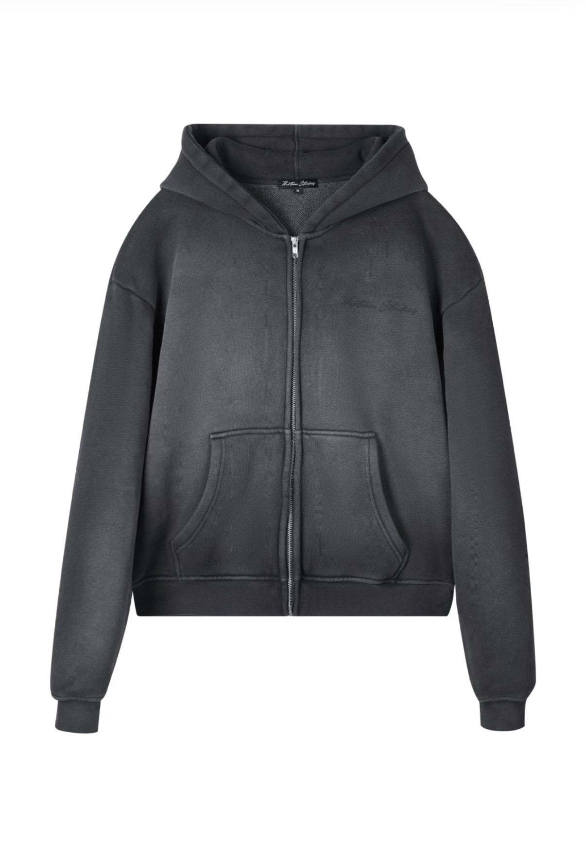 THIRTEEN STUDIOS FLAG HOODIE FADED BLACK