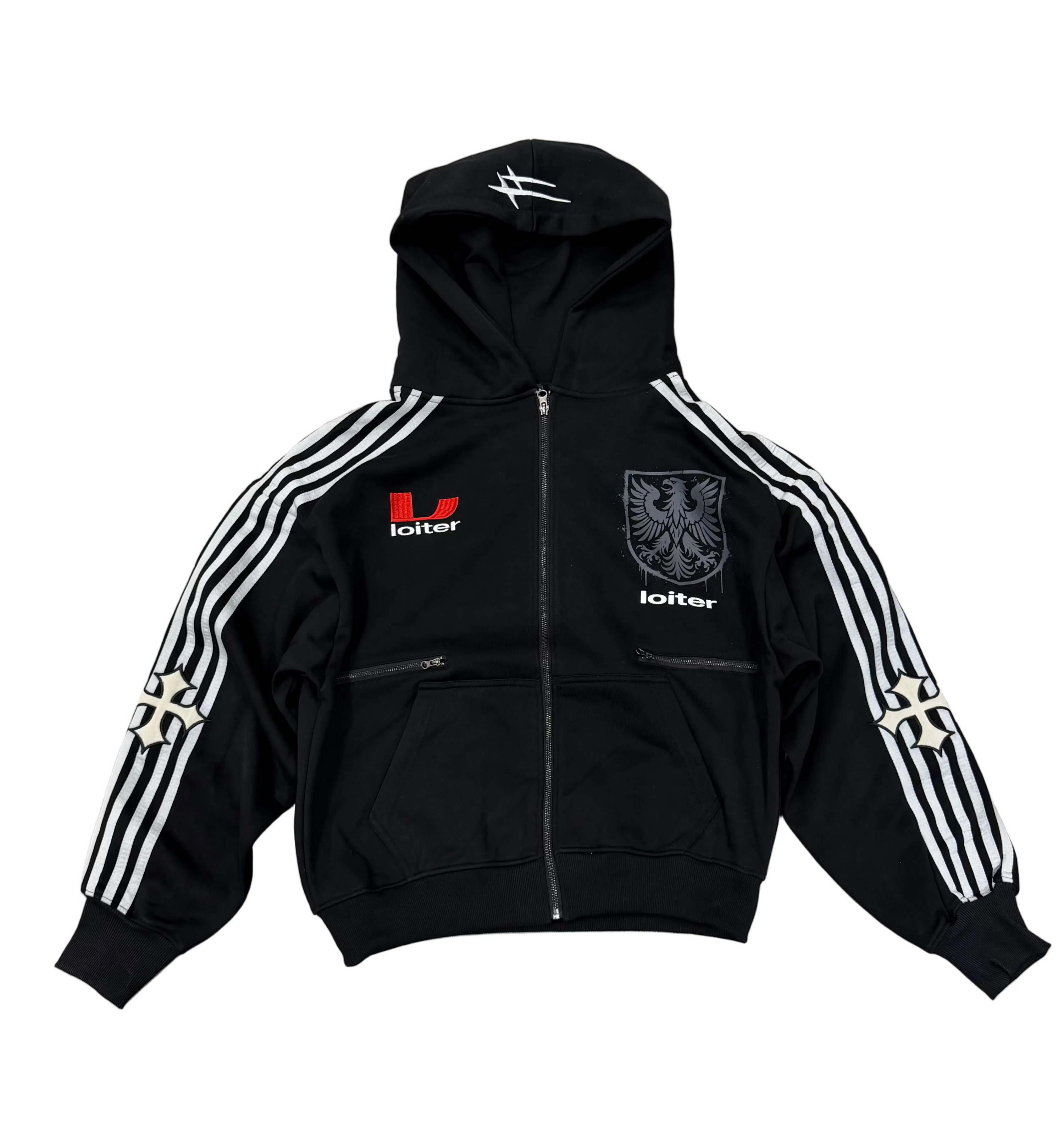 LOITER Imperial Zip Hoodie Black