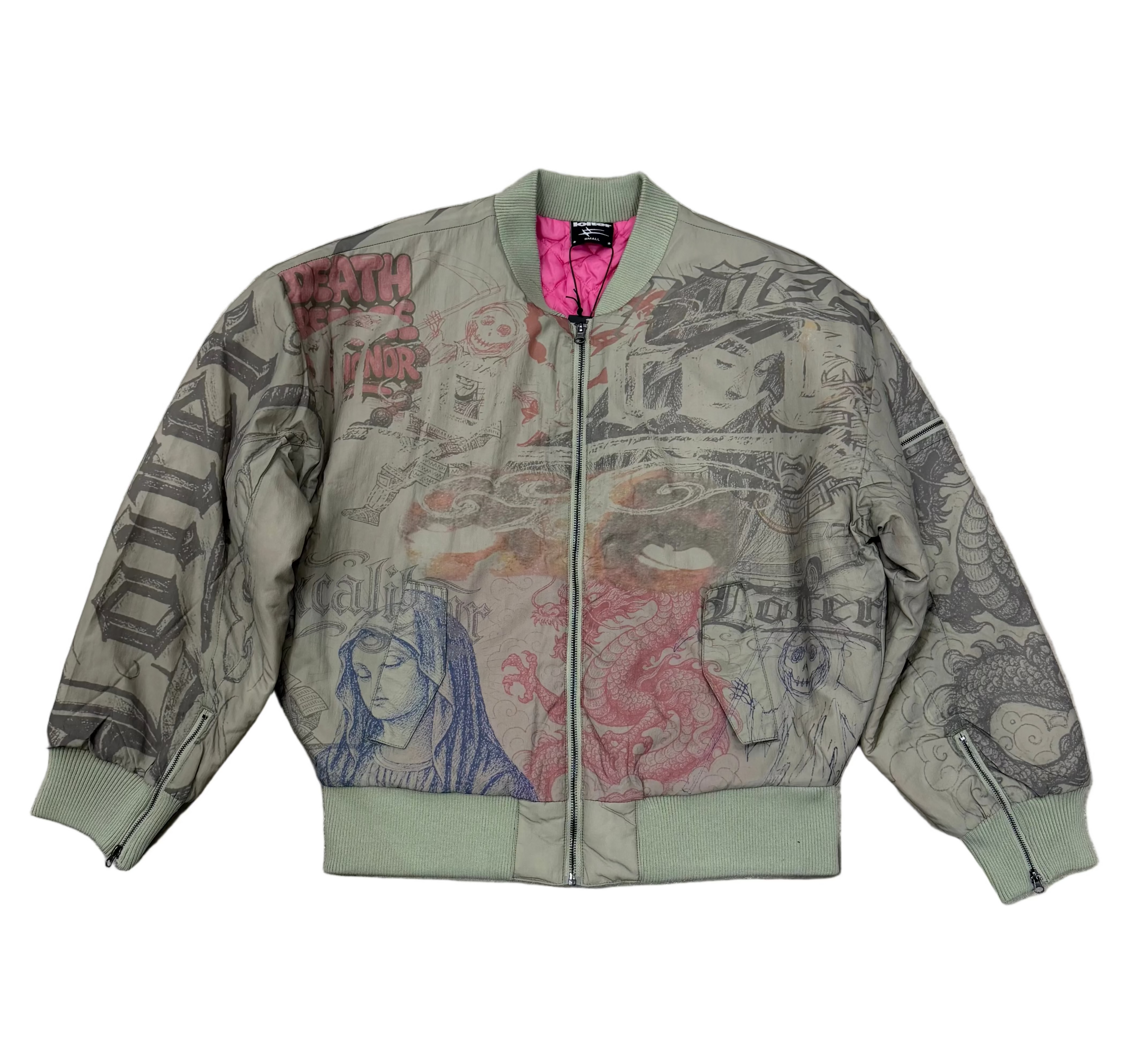 LOITER Spray Bomber Jacket Khaki