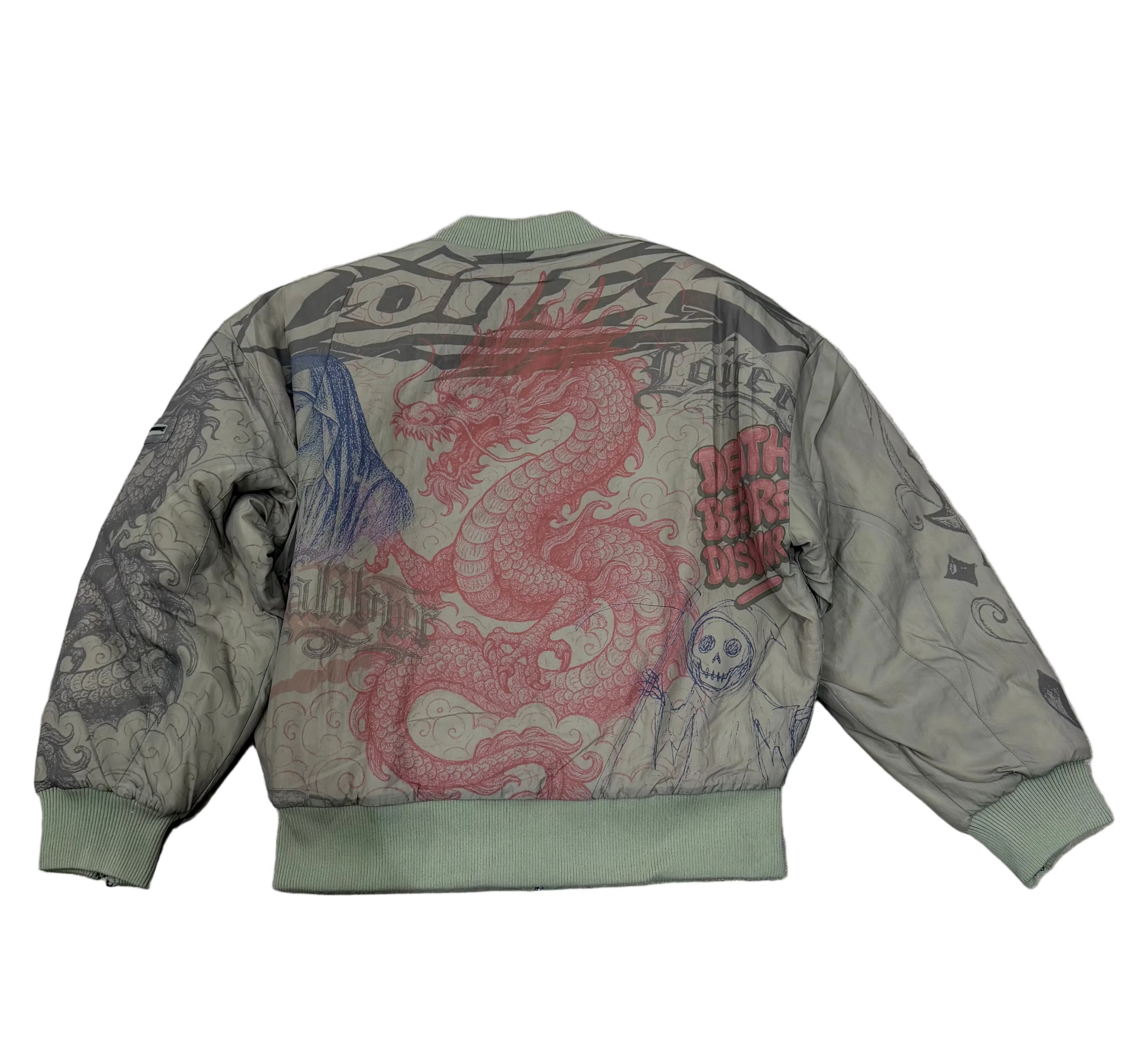 LOITER Spray Bomber Jacket Khaki