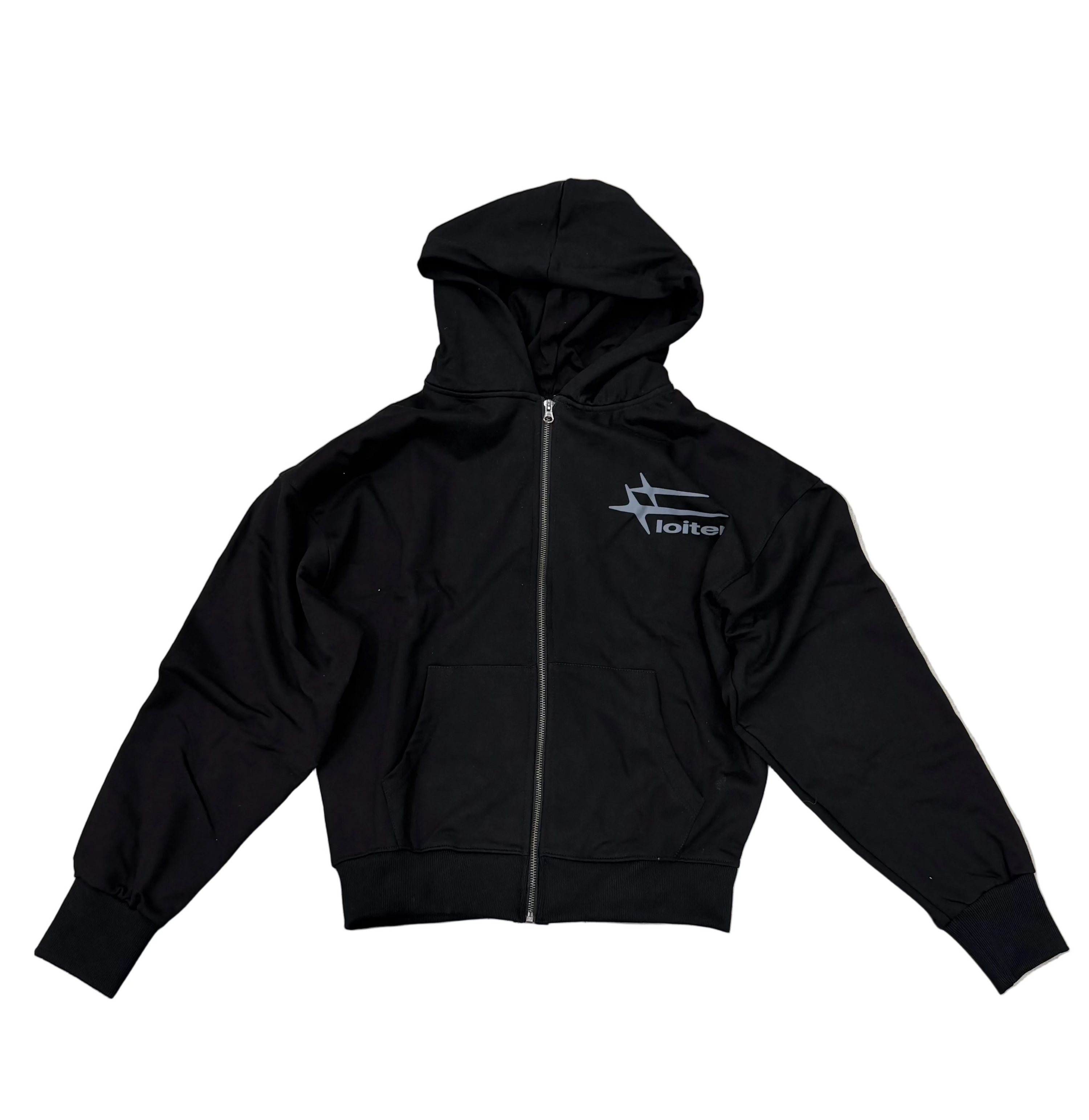 LOITER Ultra Hybrid Zip Hoodie Black