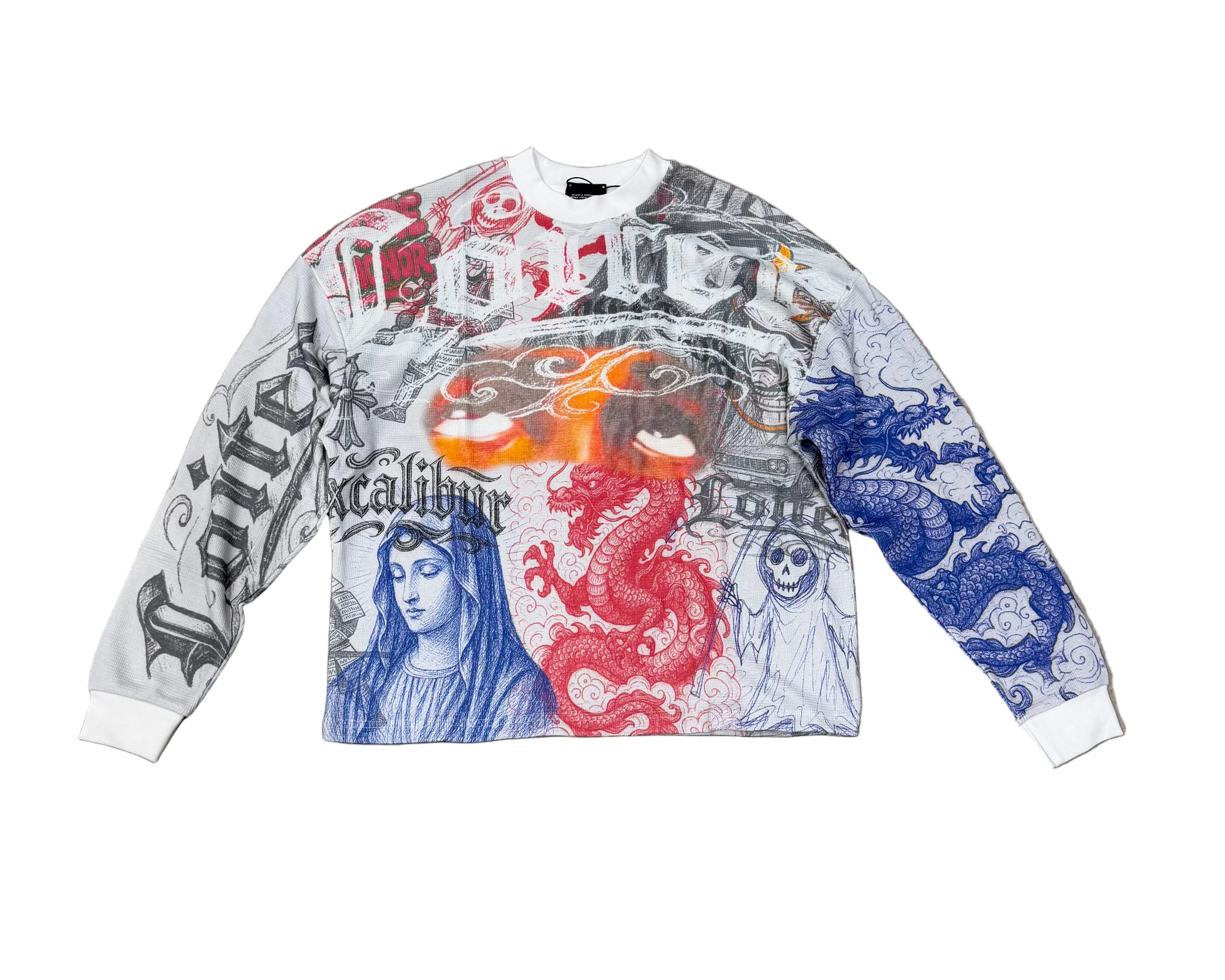 LOITER Sketch Book Long Sleeve T-Shirt White